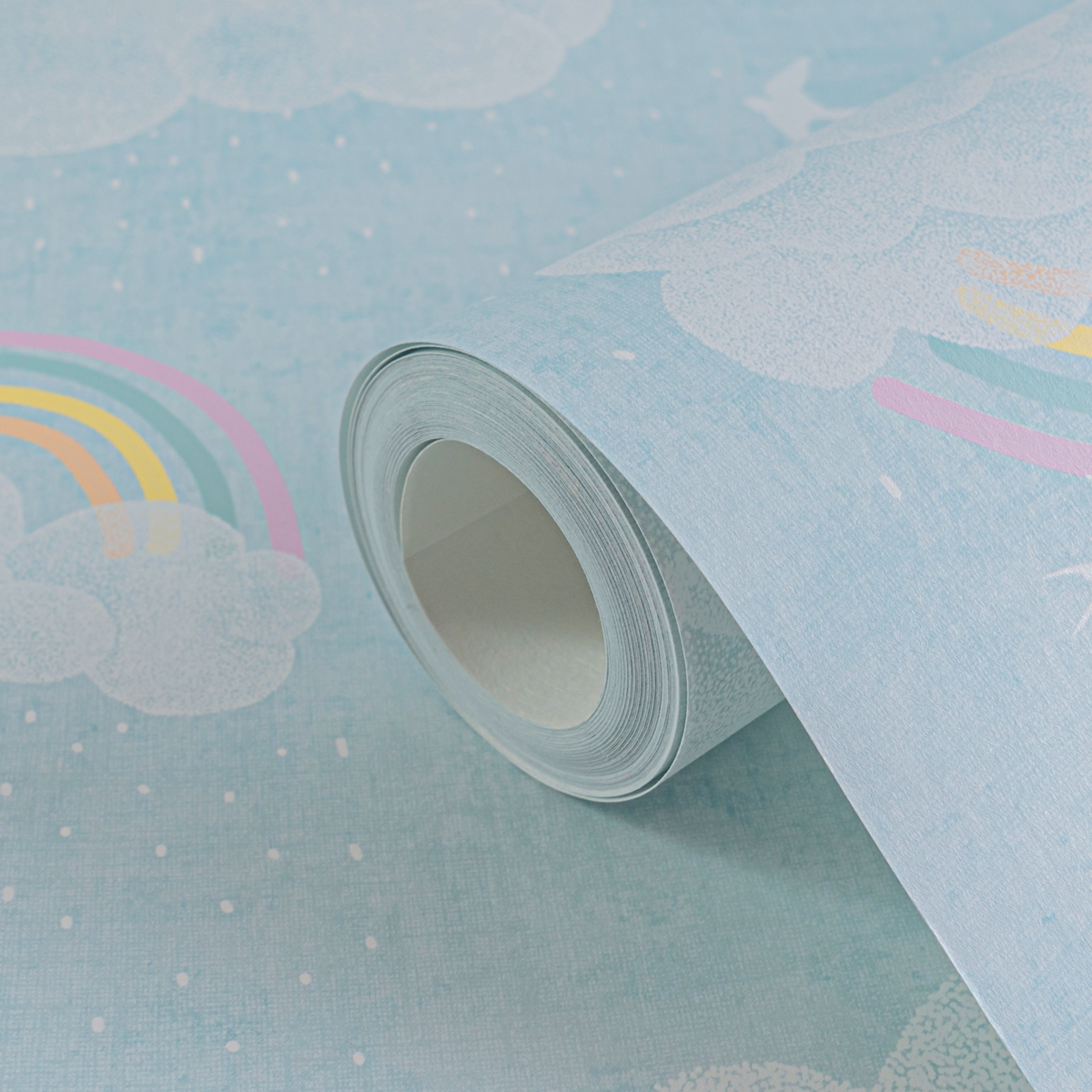 Papier peint Arc en Ciel Oiseau bleu - Lilly & Luis d'A.S. Création AMB7 | Réf. AS-771441