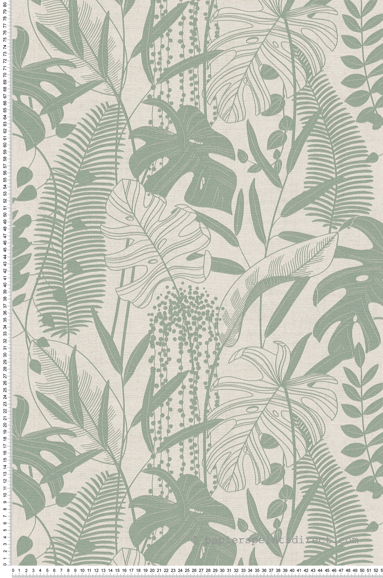 Papier peint Nature Palm Leaves vert d'eau - Cuba 2 d'A.S. Création | Réf. AS-791642