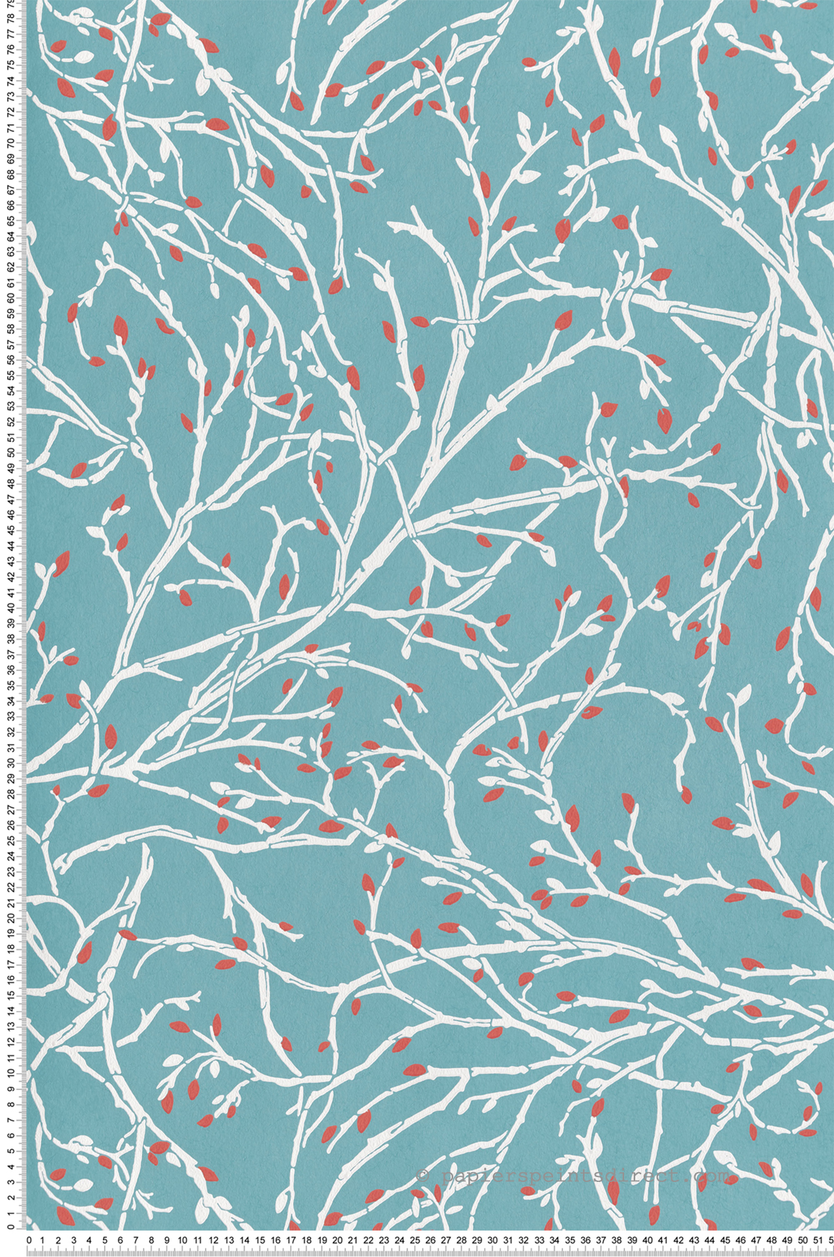 Papier peint Branche Twiggy bleu - Folium de Osborne & Little | Réf. OSB-W7339-06