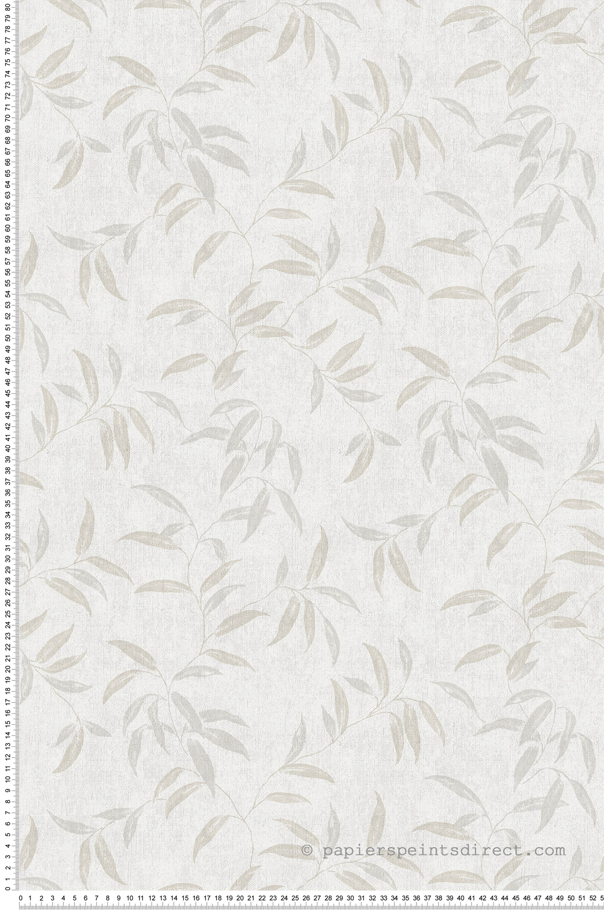 Papier peint Branchage Feuille gris beige - Fidji de Lutèce | Réf. LTC-8504-1