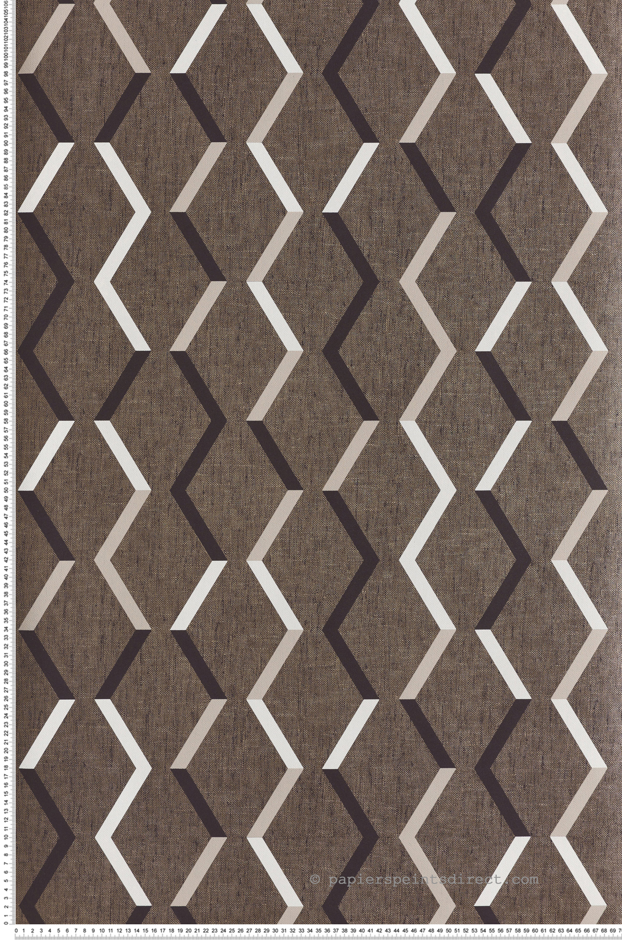 Papier peint Zigzag Graphique marron irisé - Joy de Masureel | Réf. MAS-JOY001