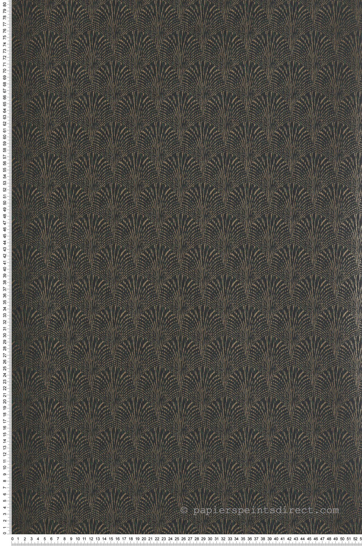 Papier peint Eventail Palme vert doré - Unique de Lutèce | Réf. LTC-F-AF7006