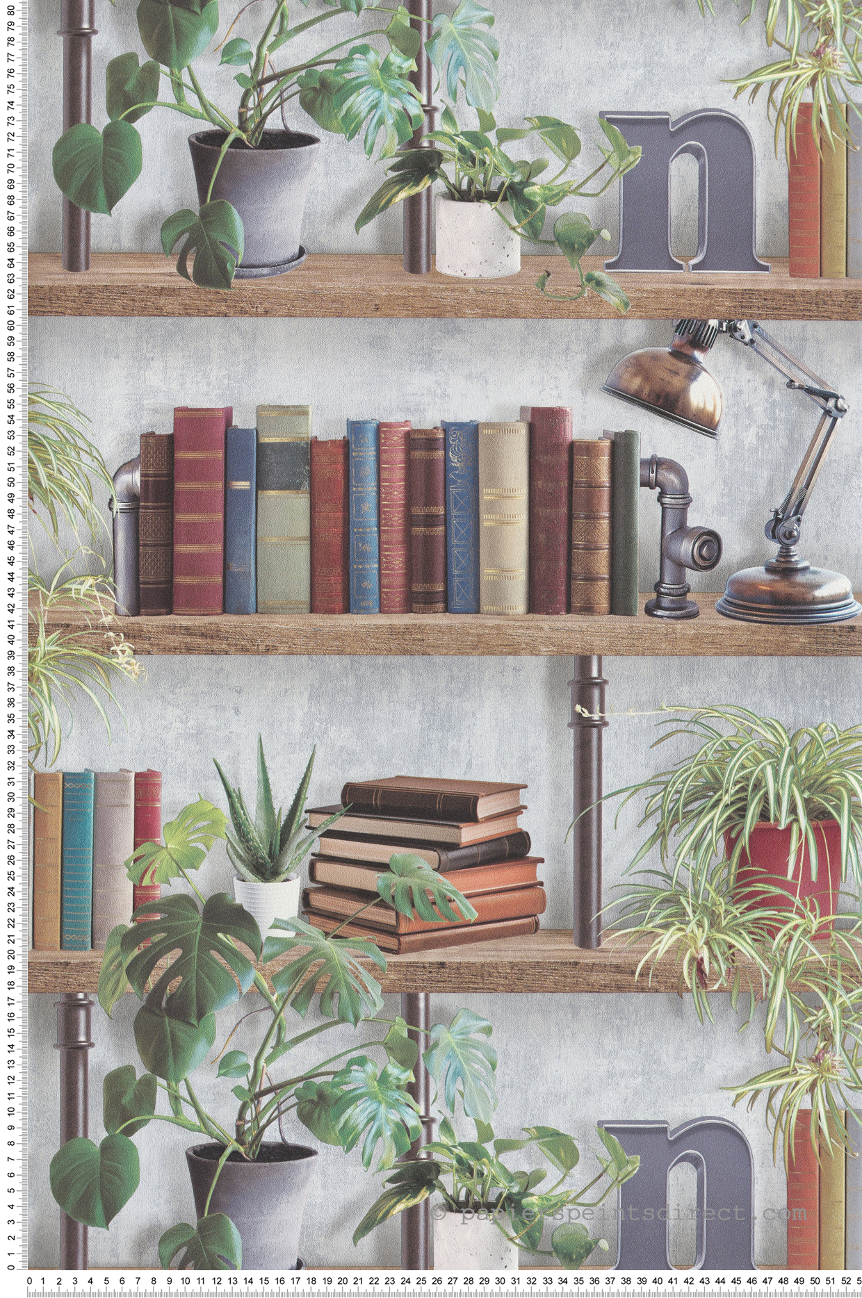 Papier Peint Étagère Industrielle gris - Illusion d'Ugépa | Réf. UGP-M89609