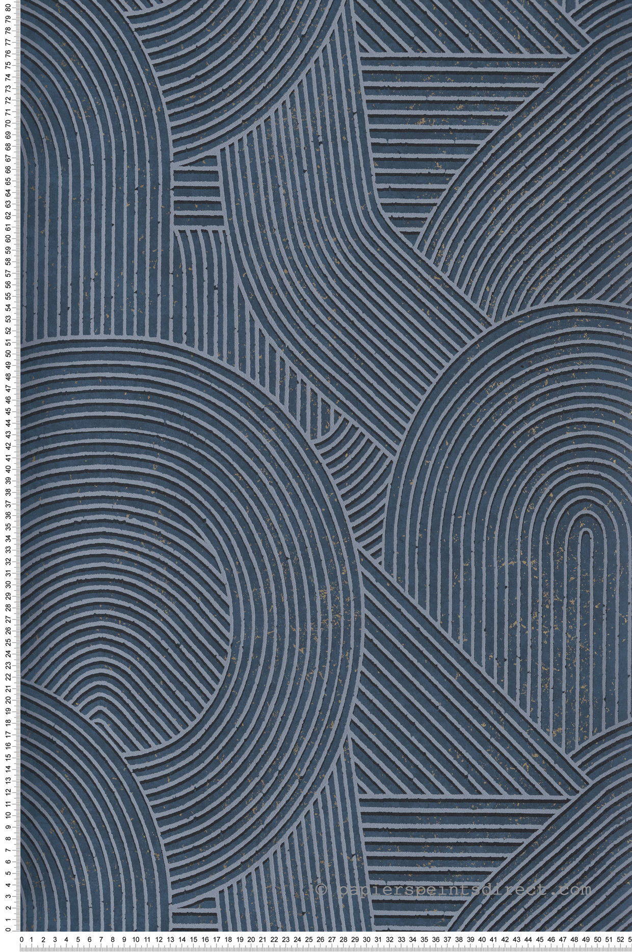 Papier peint Jardin des Pierres bleu encre - Kyoto de Casadéco | Réf. KYTO88756819