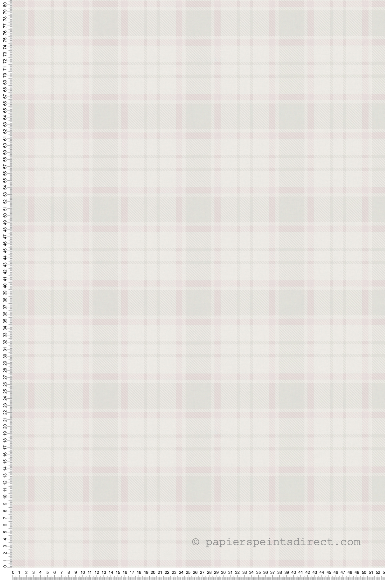 Papier peint Ecossais Toile rose vert pastel - Maison Charme d'A.S. Création | Réf. AS-390721