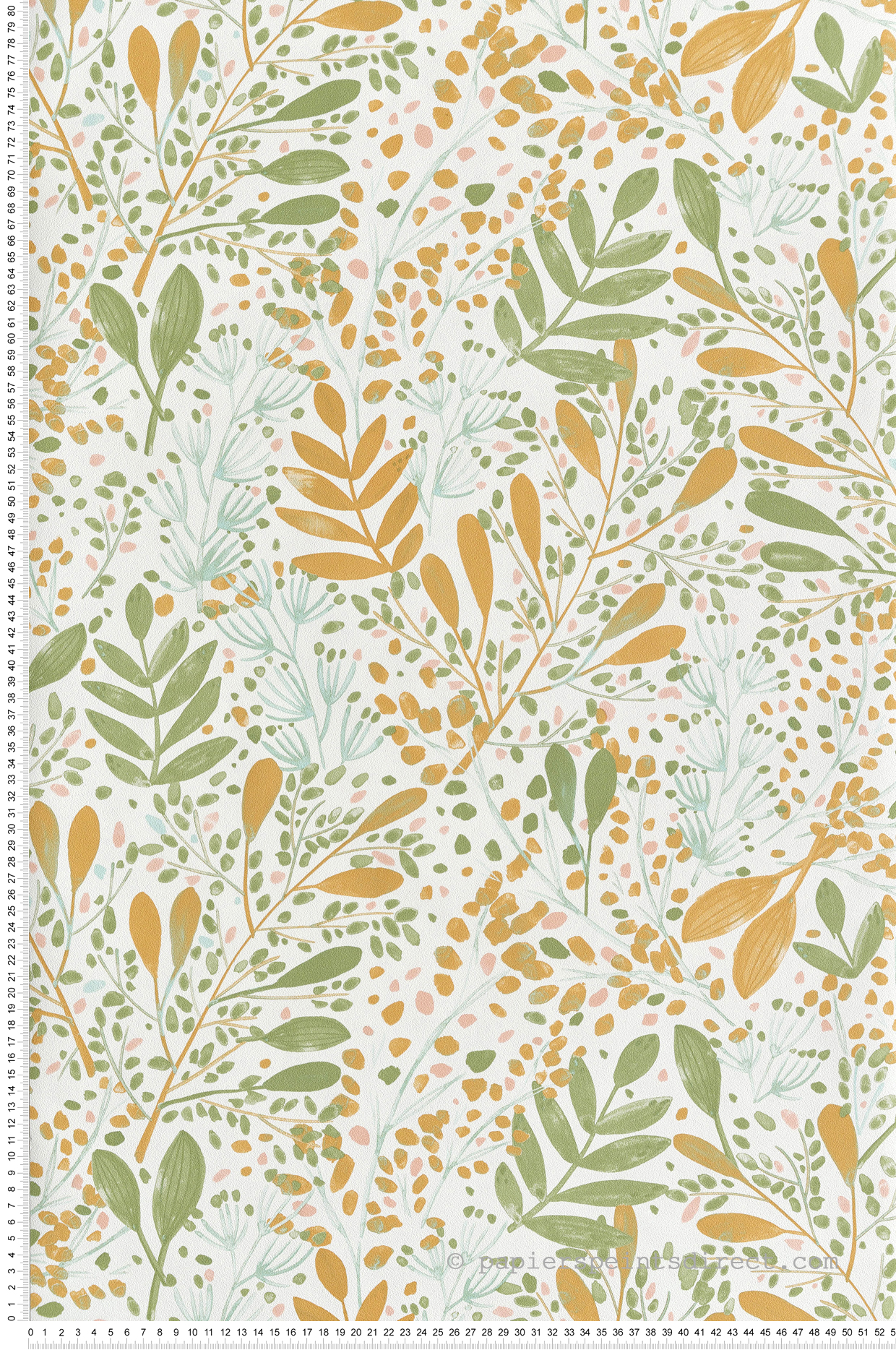 Papier peint Feuilles Joy vert curry - Green Life 2 de Casélio | Réf. GNL2101690369