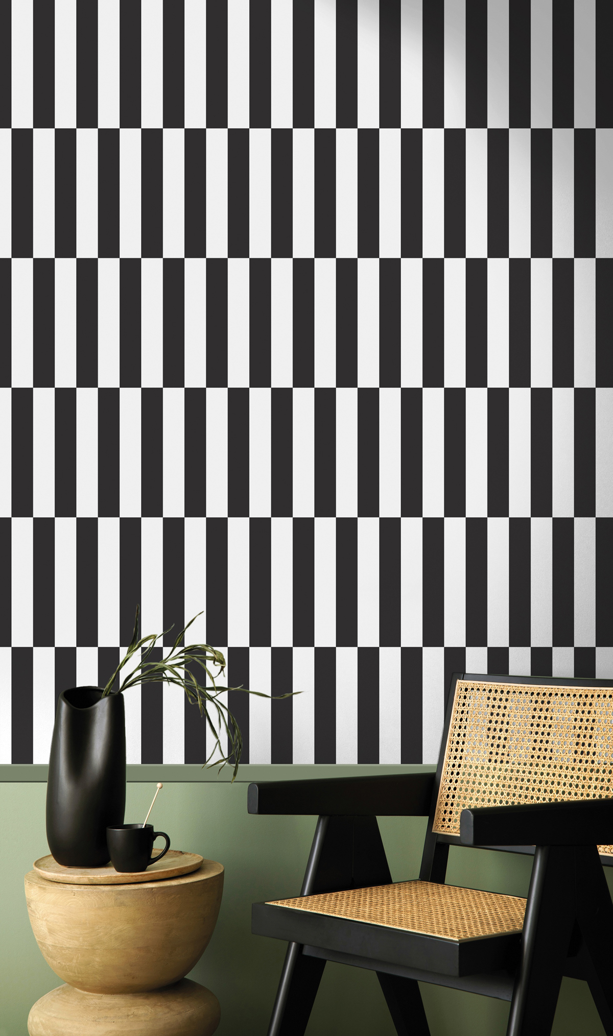 Papier peint Piano Ritmo Rectangle noir blanc - Maison Paradis de Lutèce AMB1| Réf. LTC-MP15552