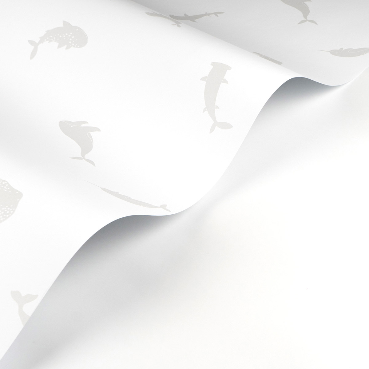 Papier peint Animaux Aquatiques Poetic Sea gris baleine - Once Upon A Time 2 de Casadéco AMBV | Réf. OUTD200809229