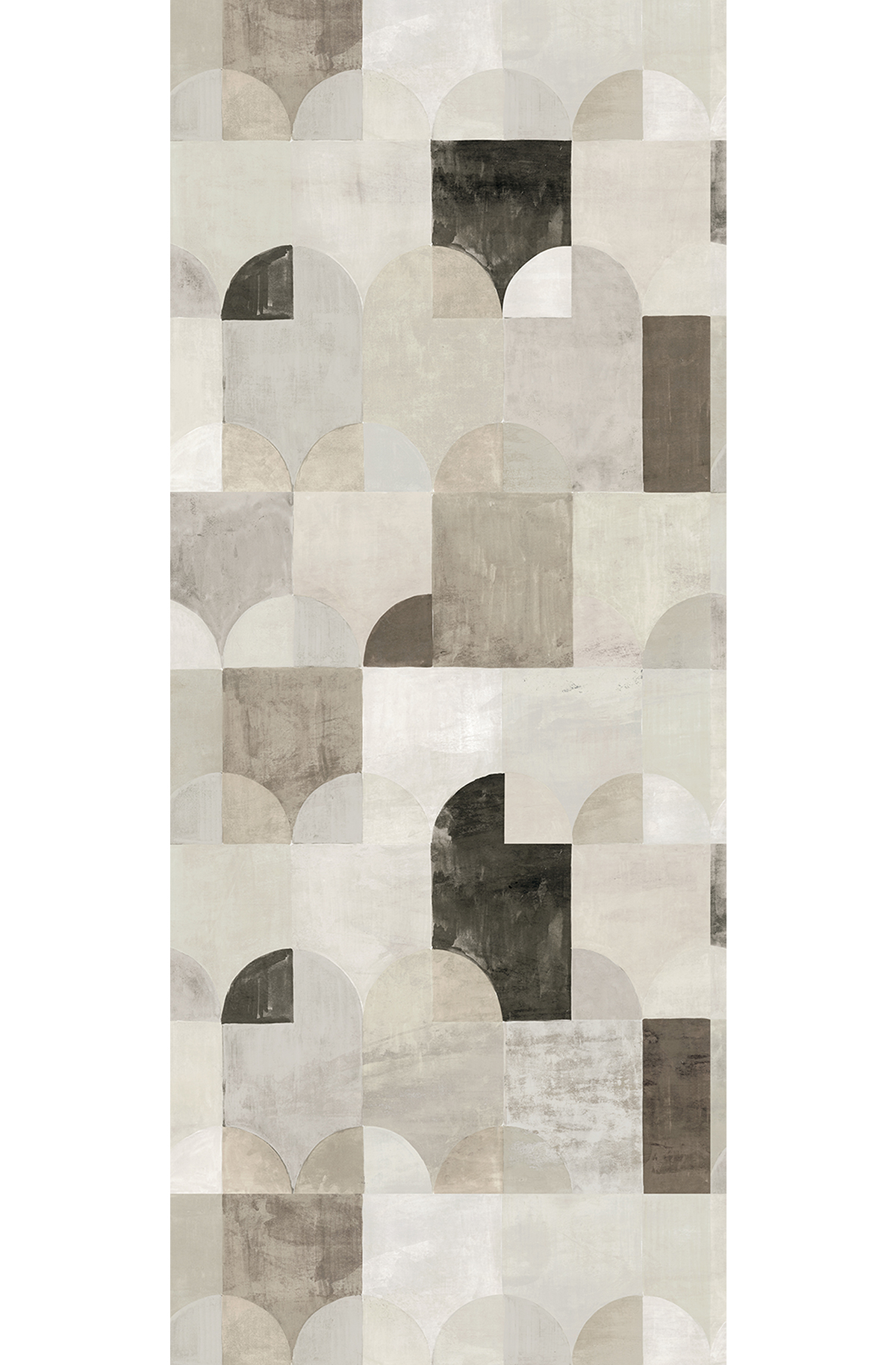 Papier peint panoramique Art Déco Arc grège - A H260 - Wall Designs IV de Masureel | Réf. MAS-DG4ILA2031-260