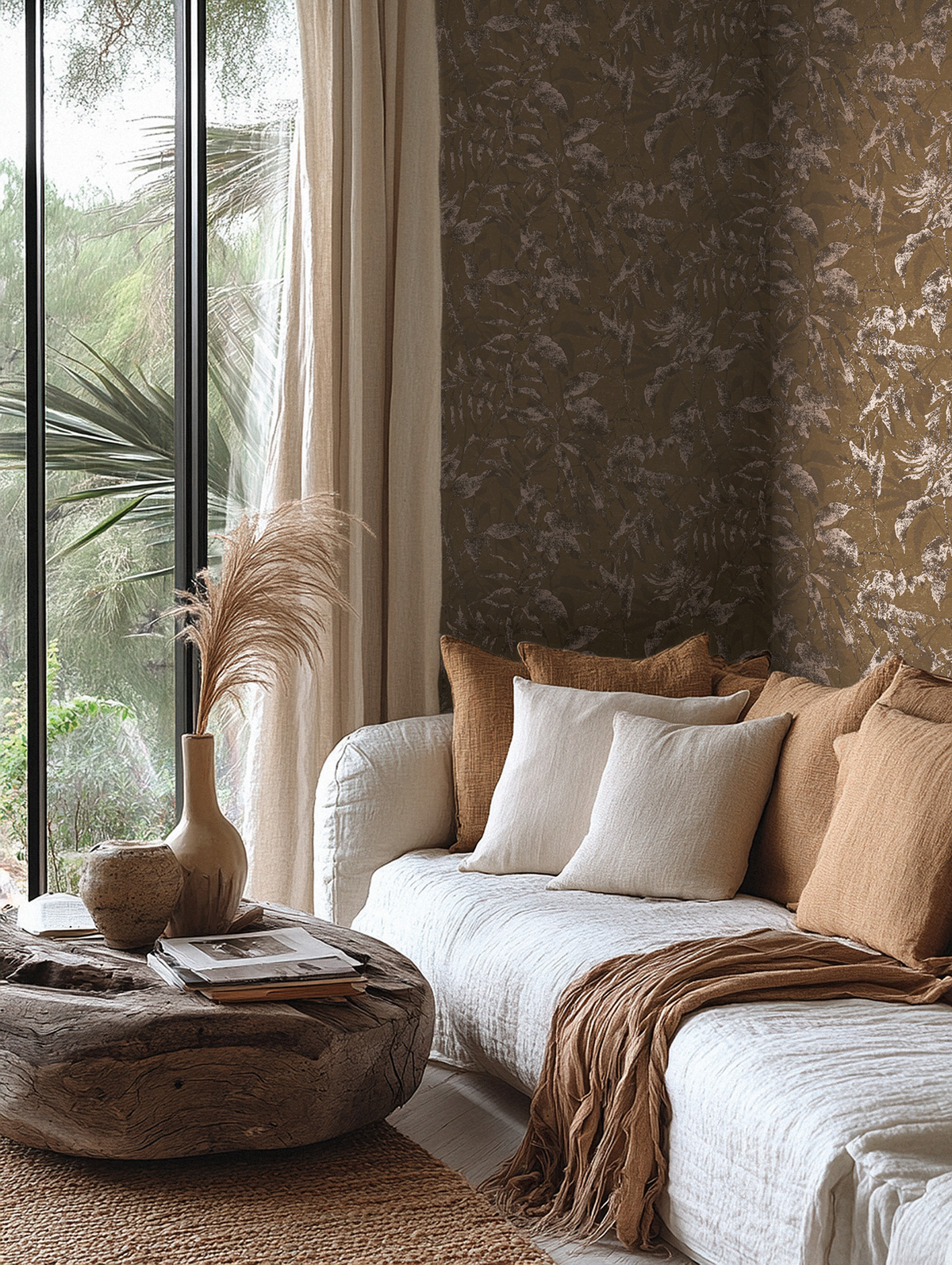 Papier peint Végétaux Jungle marron cuivré - Metropolitan Stories 4 Hot Spots d'A.S. Création AMB1| Réf. AS-782034