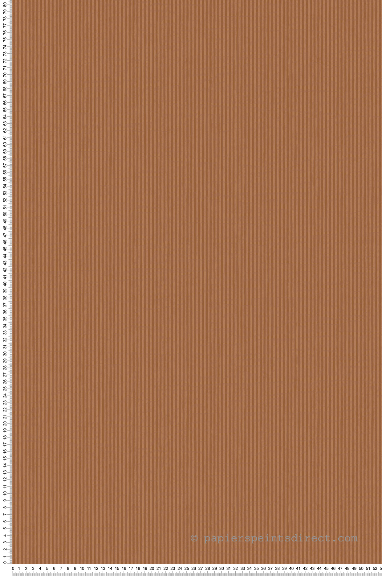 Papier peint Fines Rayures Papier Kraft terracotta - Papercraft de Casadéco | Réf. PAPC89658508