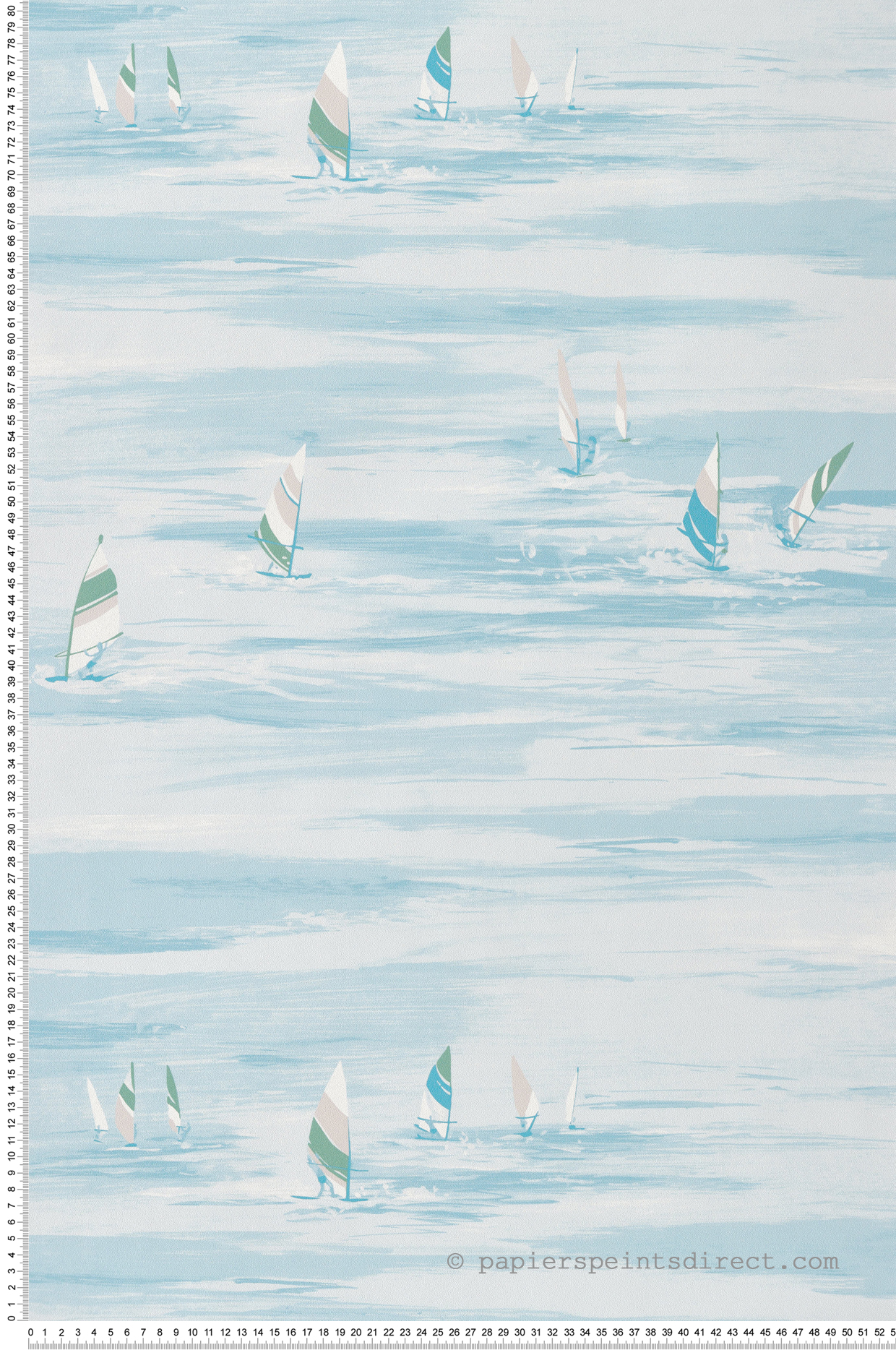 Papier peint Planche à Voile bleu - Cuisines & Bains de Lutèce | Réf. LTC-51231301