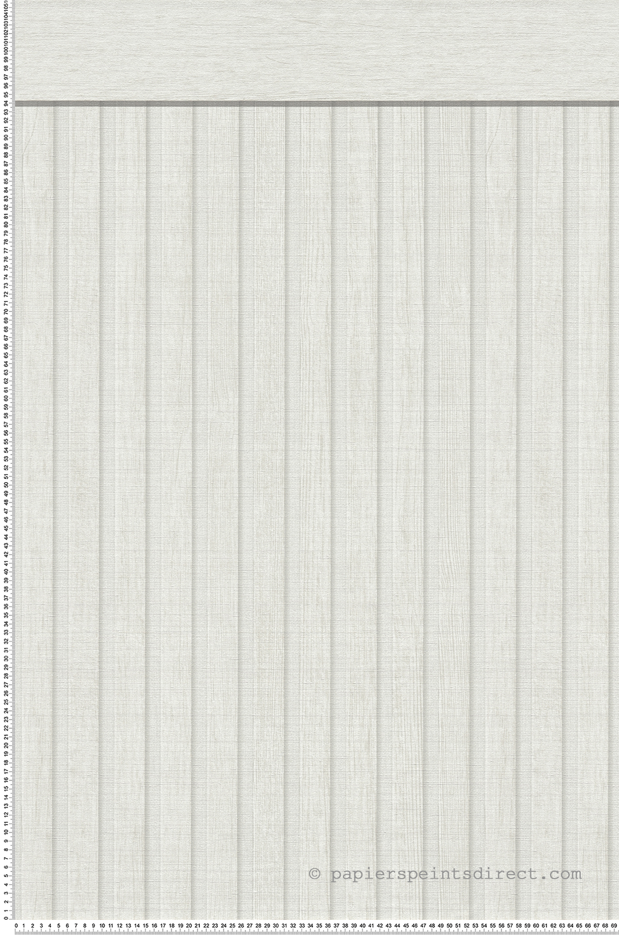 Papier peint Soubassement Tasseau Bois blanc gris - Wallpanel d'A.S. Création | Réf. AS-397443