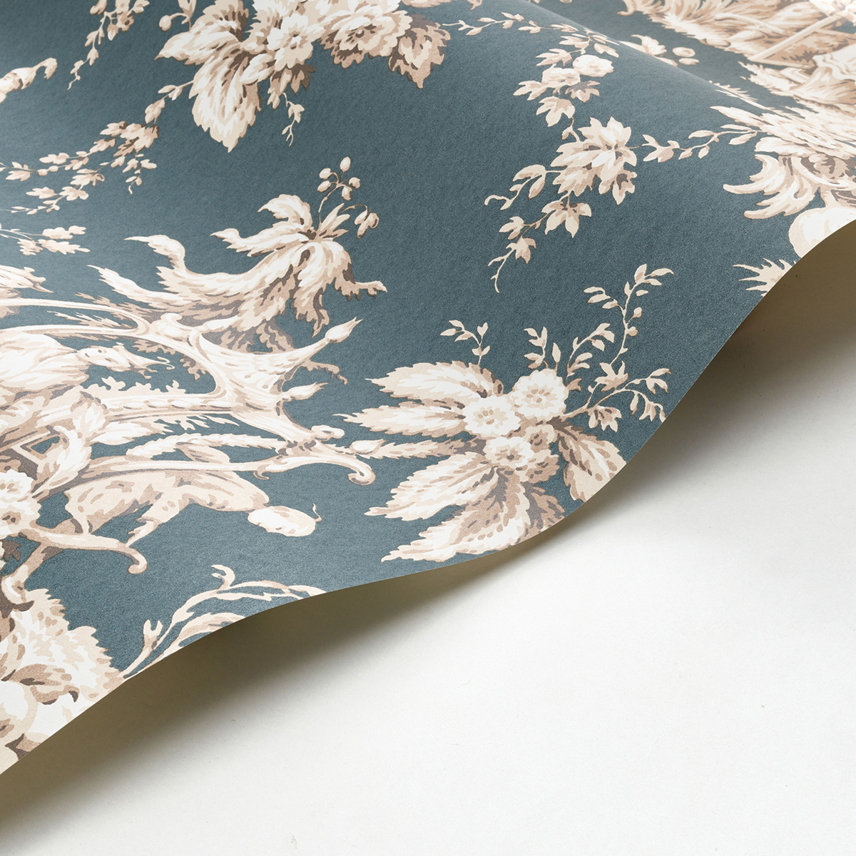 Papier peint Palais De Chine Toiles de Jouy Vert Emeraude - Les Belles Toiles De Jouy de Casadéco AMBV | Réf. LBTJ87937511