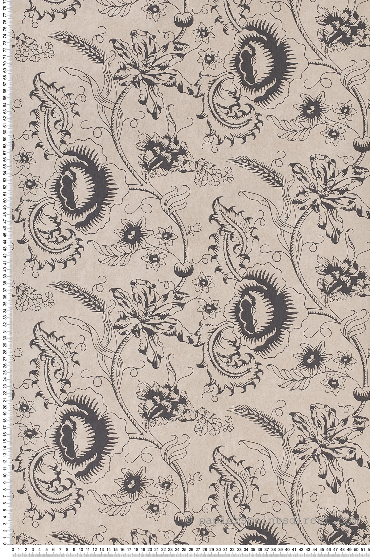 Papier peint Woodblock Mono Knightsbridge - Archive Trails II de Little Greene | Réf. 0291WOKNIGH