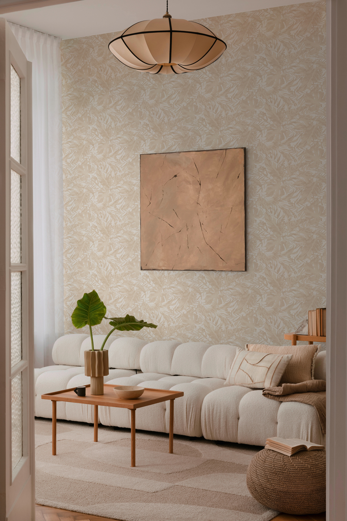 Papier peint Jungle Végétaux Earthlines écru - Cosmoliving d'A.S. Création AMB4 | Réf. AS-790631