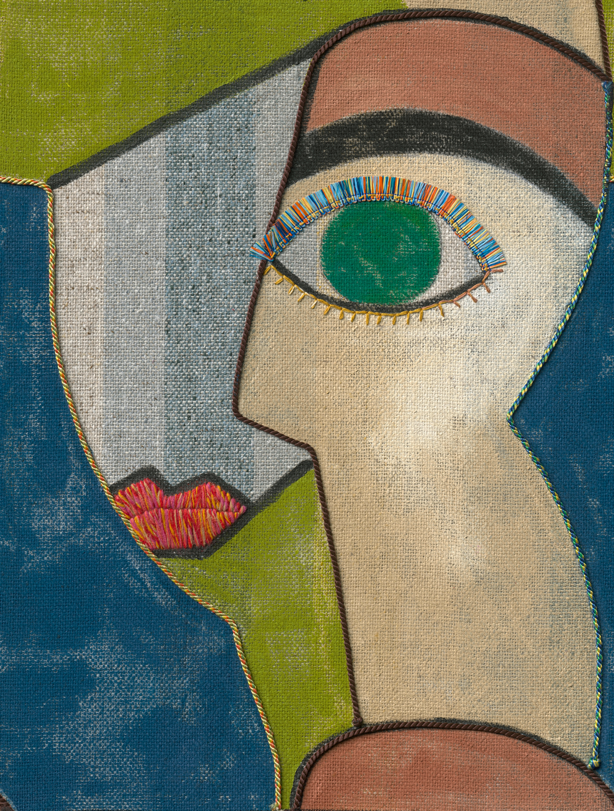 Papier peint panoramique Visage Laine Patchwork - The Wall 3 d'A.S. Création | Réf. AS-398901