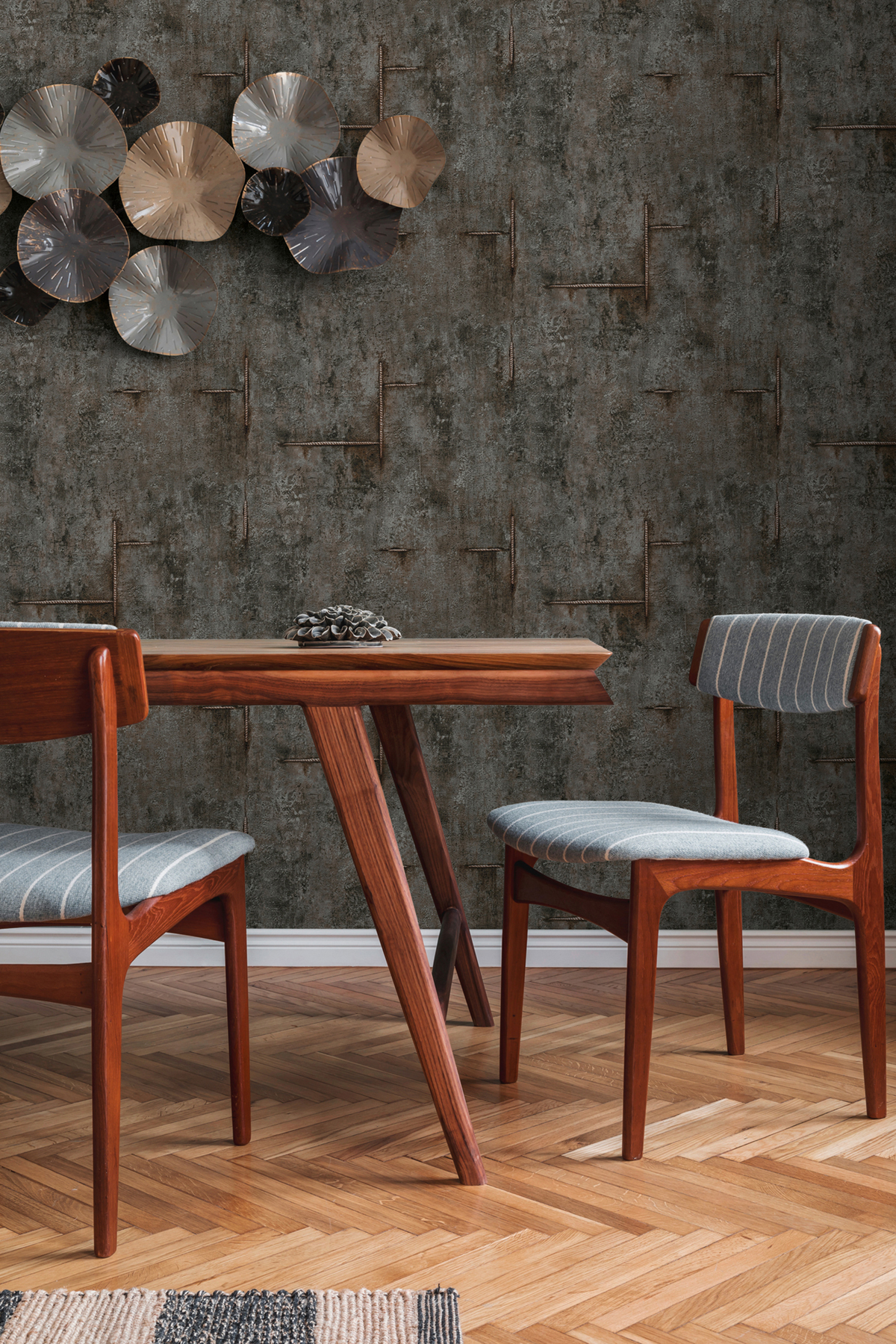 Papier peint Béton Graphite Groove anthracite - Cosmoliving d'A.S. Création AMB2 | Réf. AS-790855