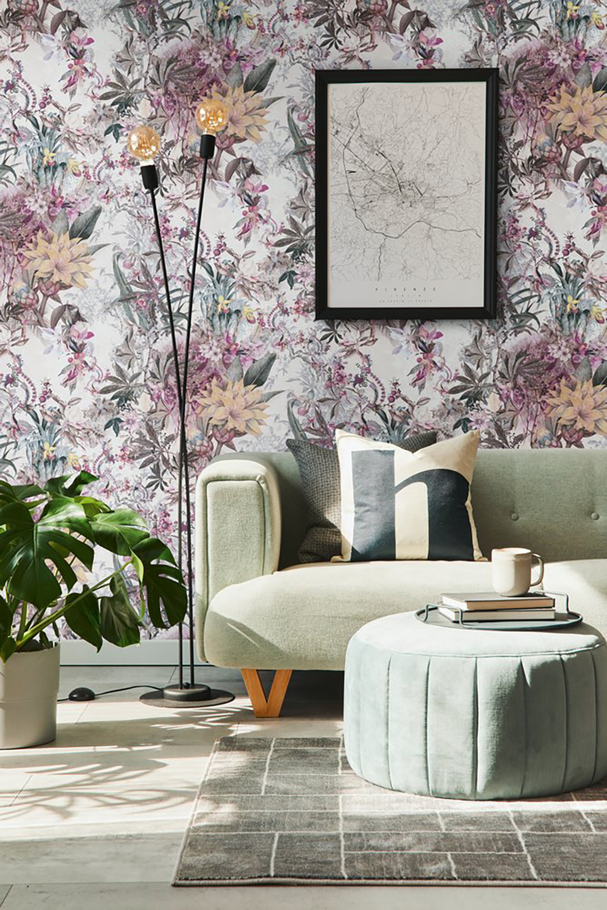 Papier peint Fleur Vintage rose et violet - Dream Flowery de Architects Paper | AMB Réf. 38177-5