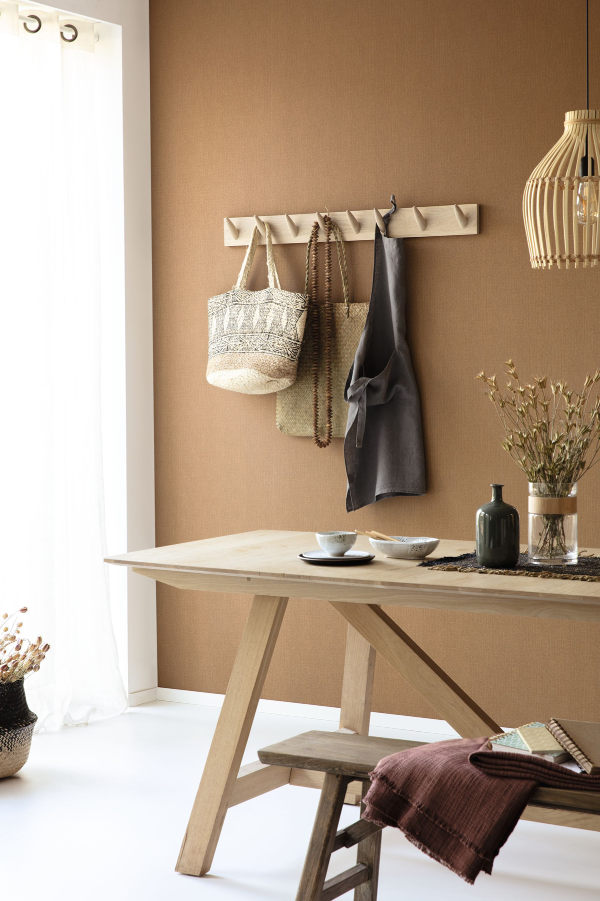 Papier peint Uni Natté camel - Moonlight 2 de Casélio AMB | Réf. MLGT101562320