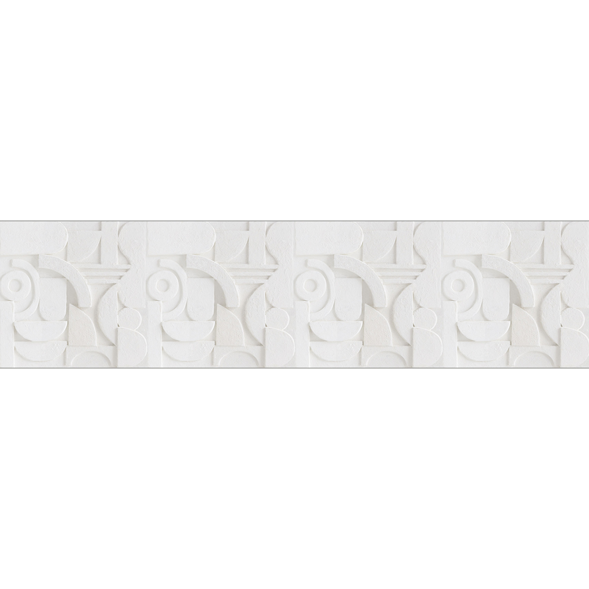 Papier peint Soubassement Forme Minérale M blanc gris - Reliefs de Casélio | Réf. RLF106430006