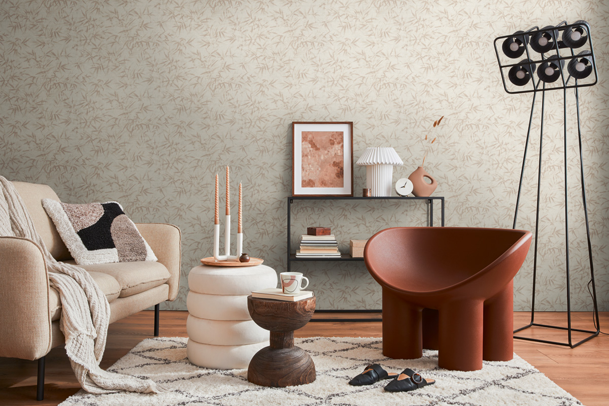 Papier peint Feuillage Bambou rose gold - History of Art 2 d'AS Création | Réf. AS-790461