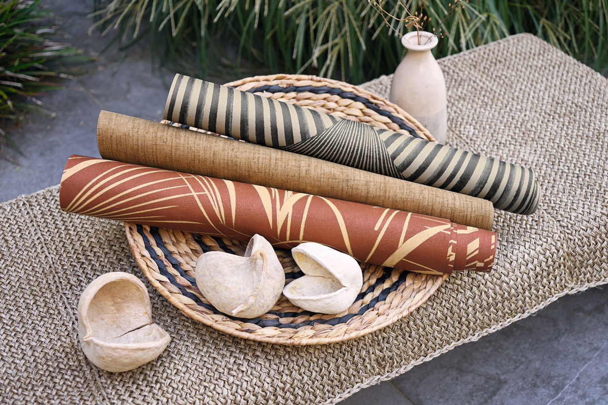 Papier peint Faux uni Ecorce Scribe beige corde - Babylone de Casadéco AMB3| Réf. BBLN89751992