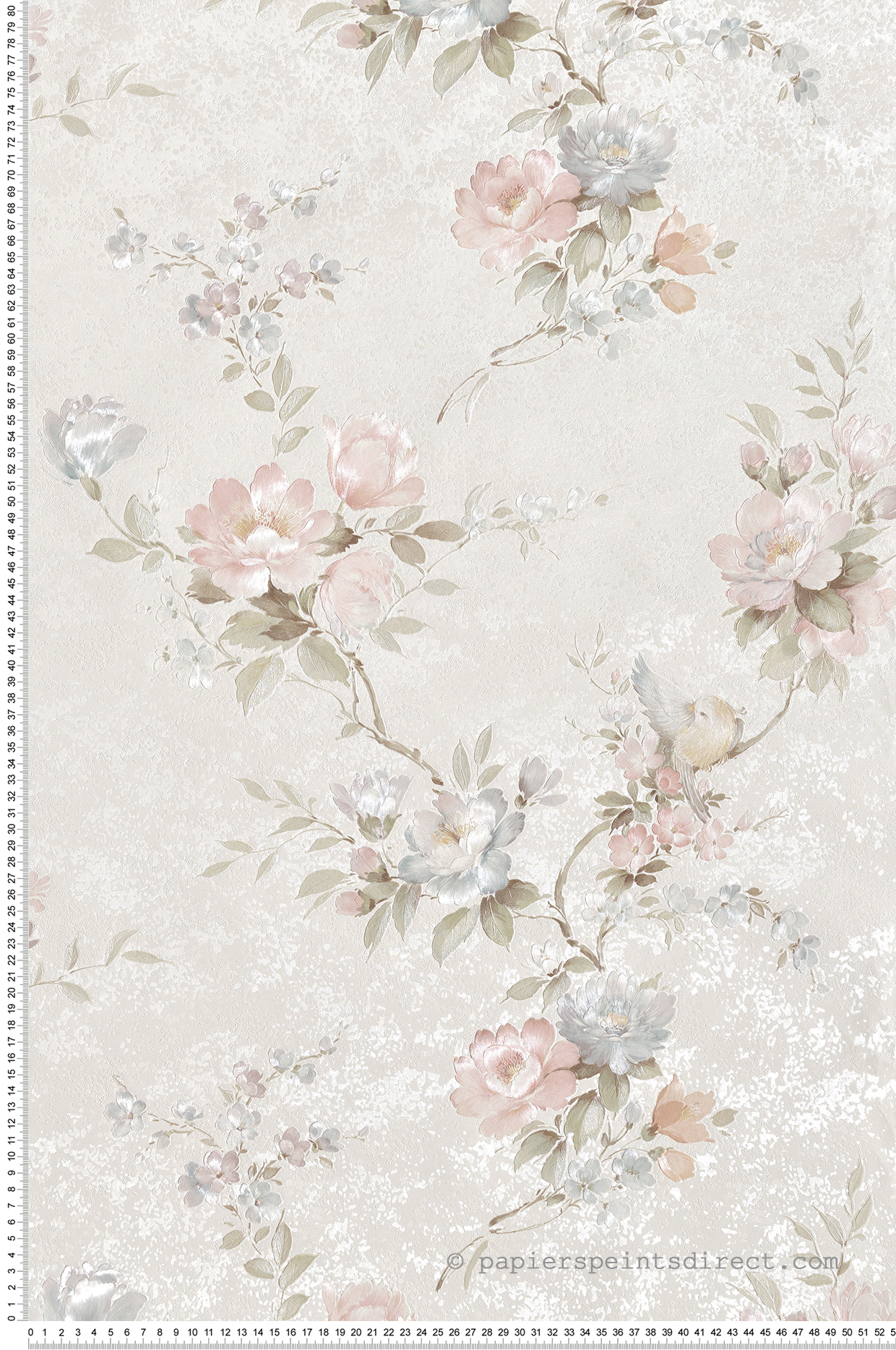 Papier peint Charme Fleur rose et violet - Grand Classic de Montecolino | Réf. MC-Z66857