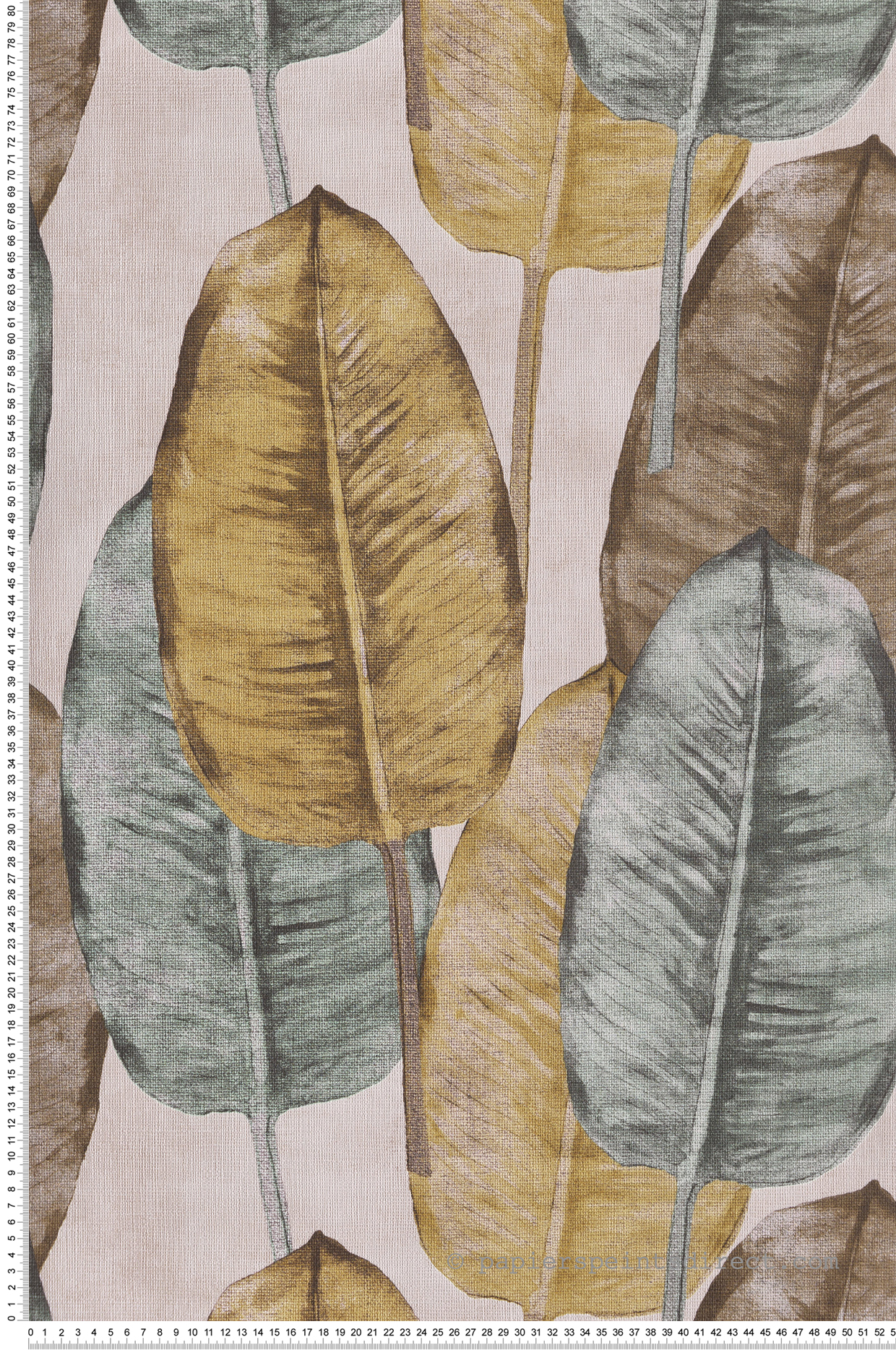 Papier peint Feuille de Bananier vert beige - Maori de Montecolino | Réf. MC-TA25081