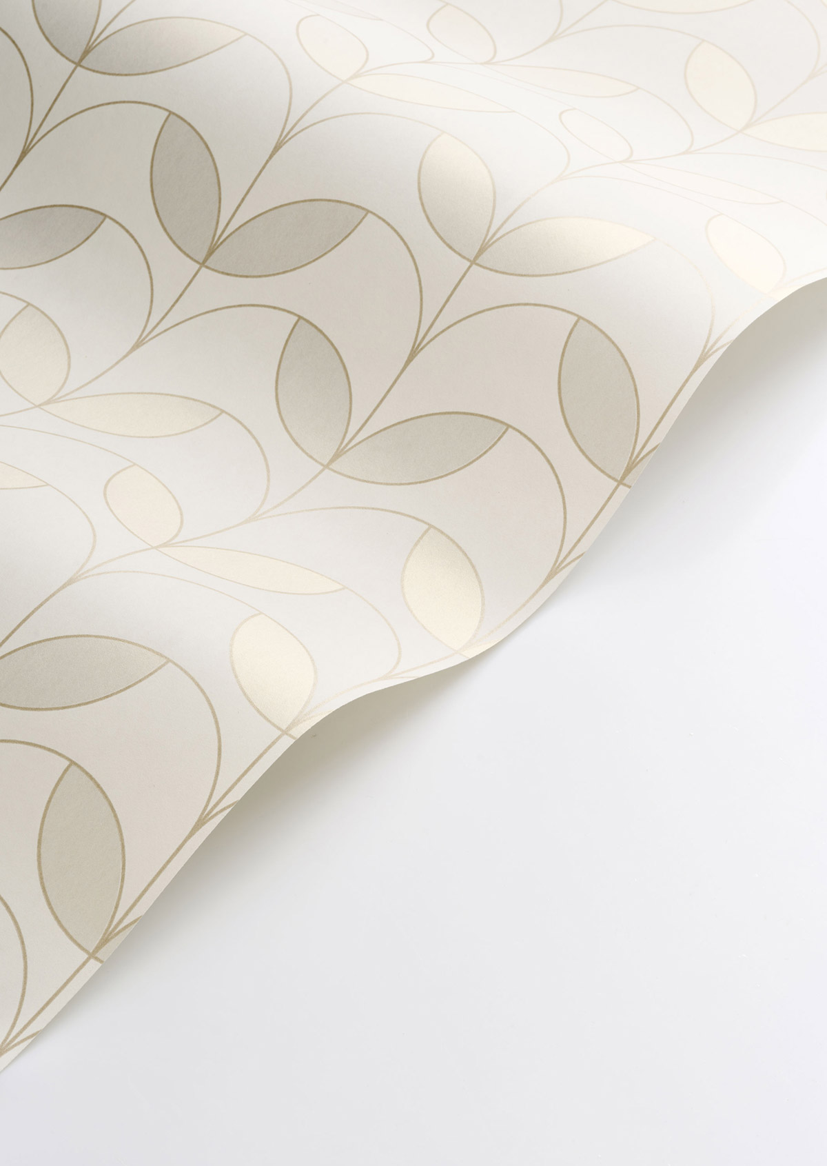 Papier peint Tulipe Art Déco Mistinguett beige nacré - Années Folles de Casadéco AMBV | Réf. ANFO201021502