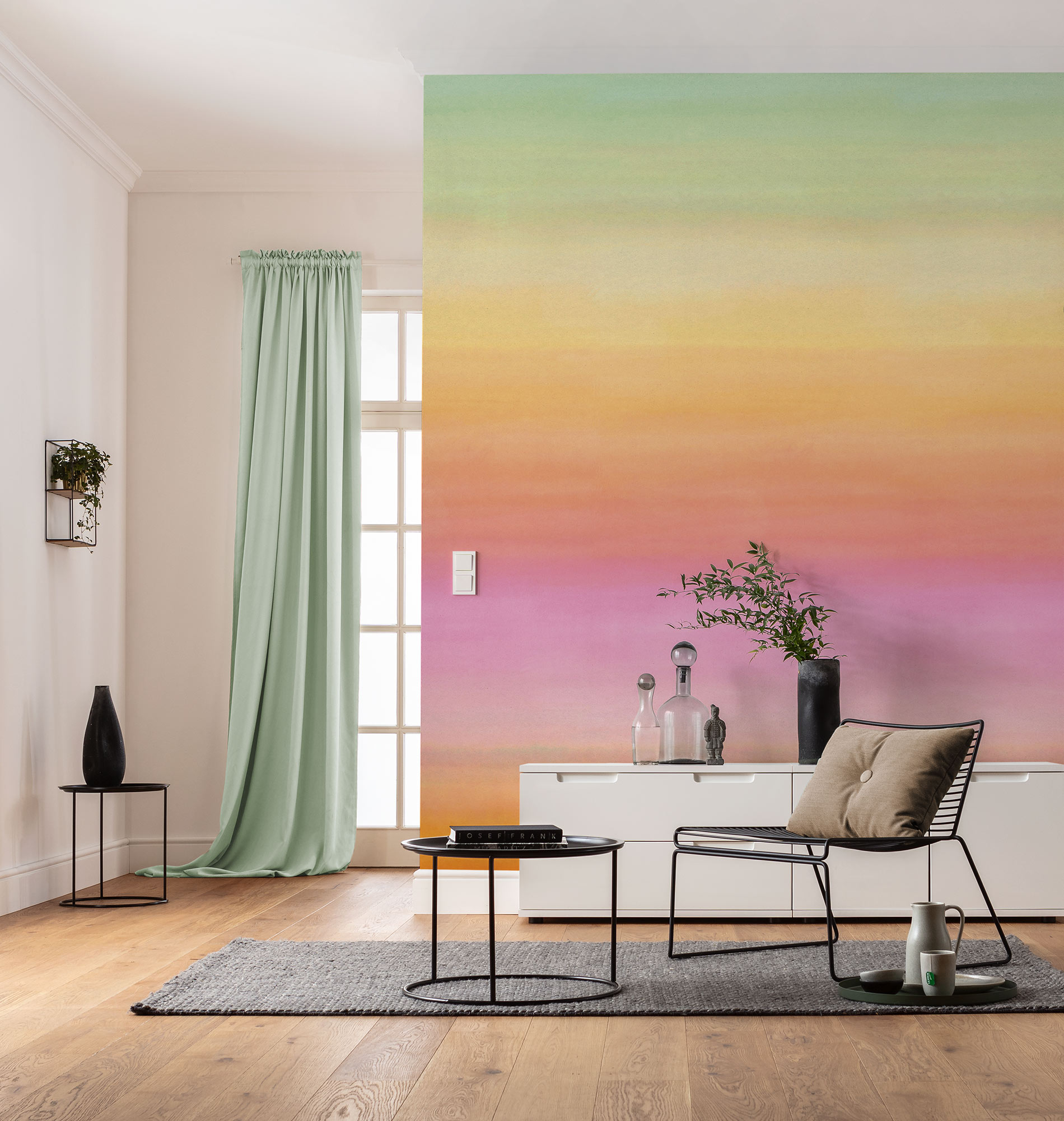 Papier peint panoramique Dégradé Fuel multicolore - Papier peint Komar Flair