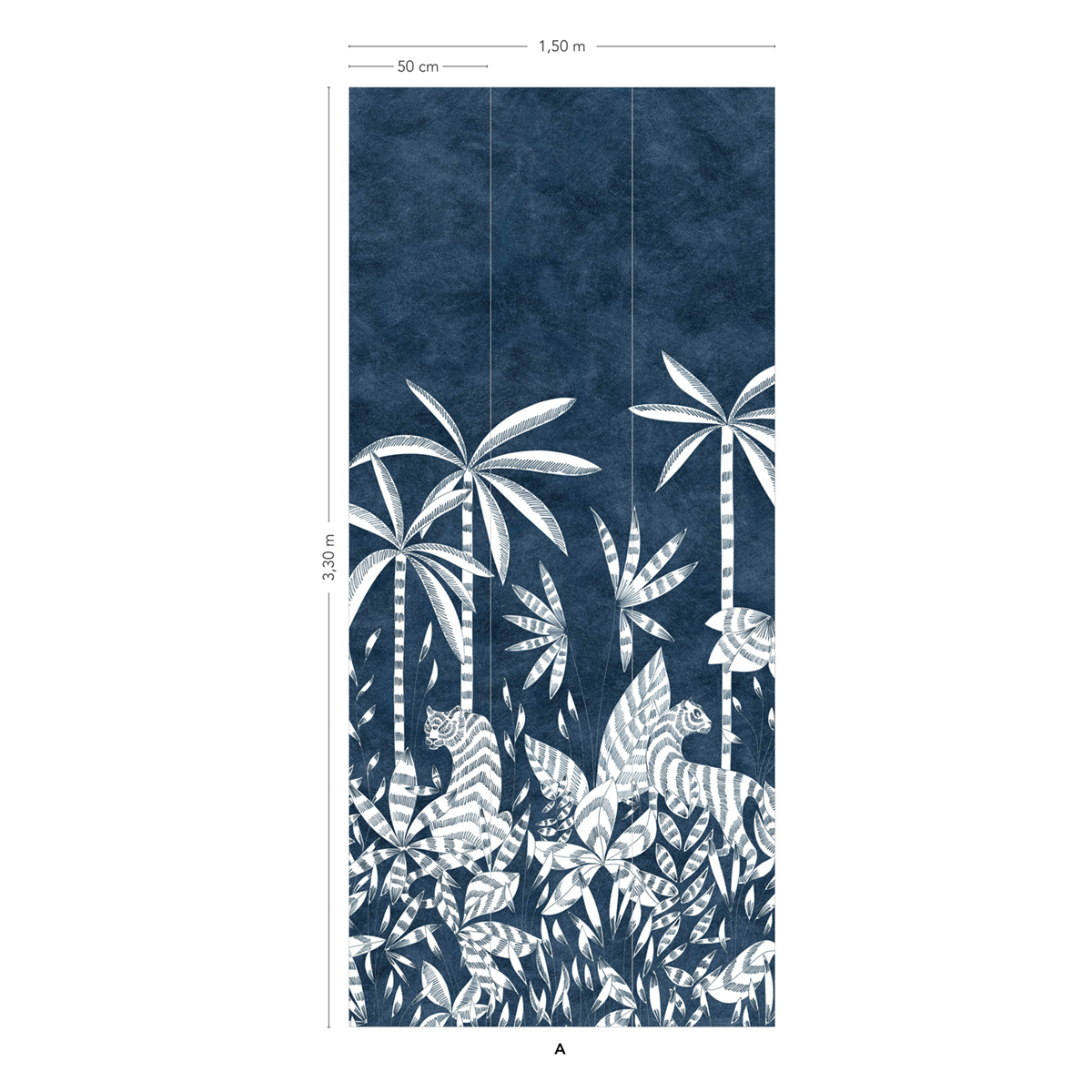 Papier peint panoramique Paradis des Tigres Nocturne A - 1/2/3 - Isidore Leroy