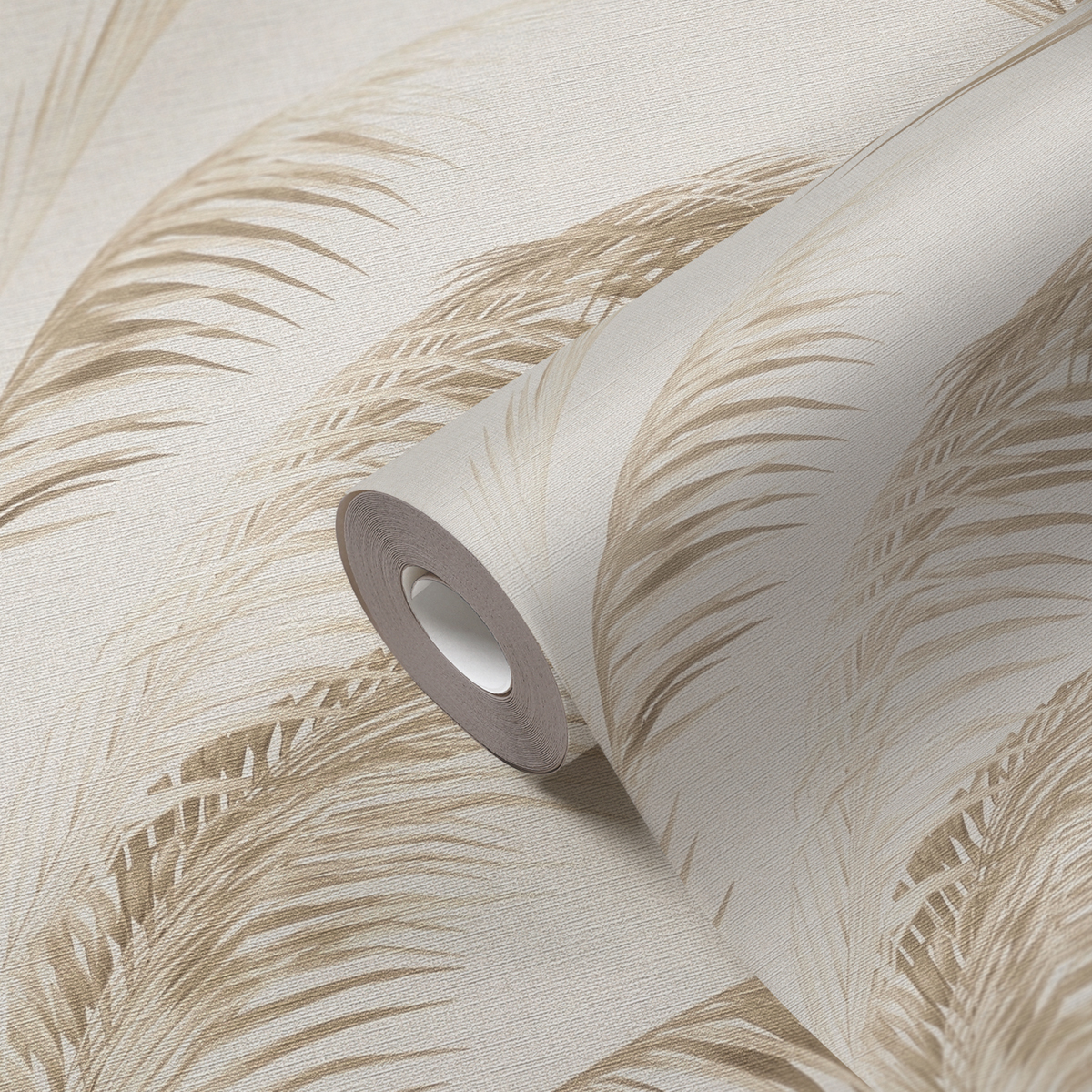 Papier peint Palme Moderne Urbain grège beige - Metropolis Michalsky 6 de Livingwalls ZOOM ROLL | Réf. AS-399801