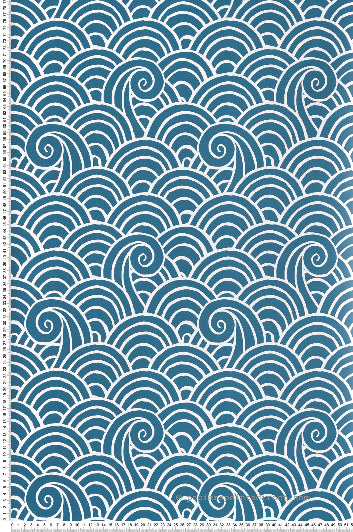 Papier peint Vague Japonisante bleu - Happy de Lutèce | Réf. LTC-FD26309