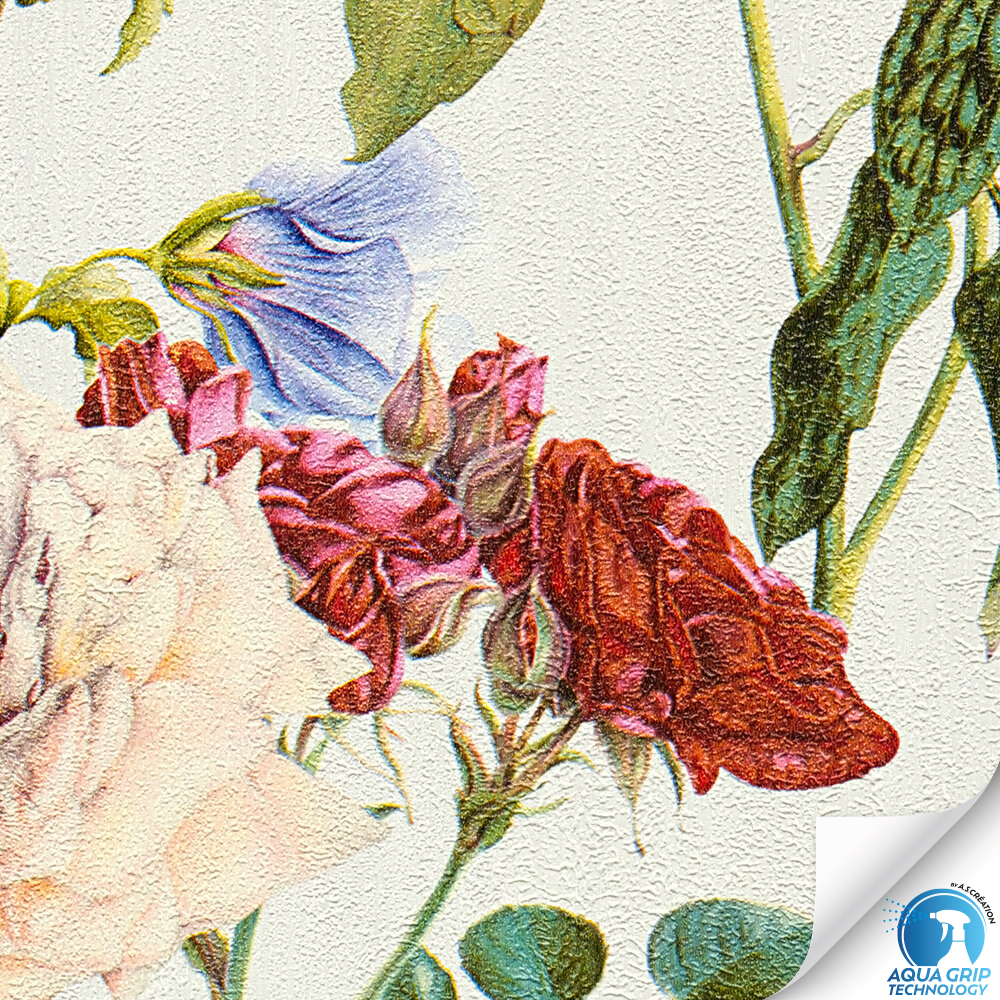 Papier peint préencollé Fleurs Pivoines multicouleurs - Designdrop d'A.S. Création ZOOM | Réf. AS-784911