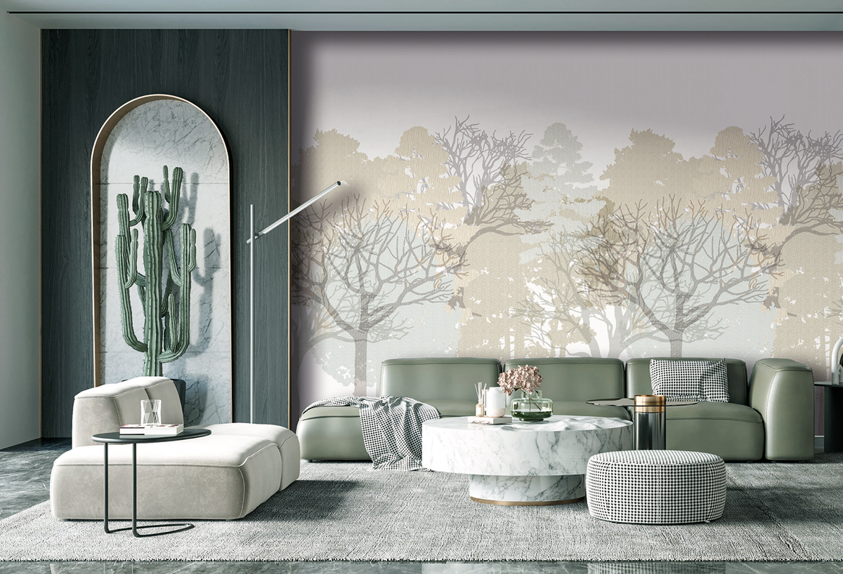 Papier peint Paysage Forêt beige - Esterel de Montecolino | Réf. MC-AND28290