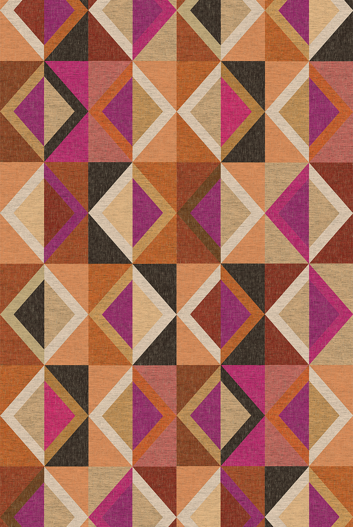 Papier peint panoramique Géométrique Lunca magenta - A et B H260 - Joy de Masureel | Réf. MAS-DGJOY404X-260