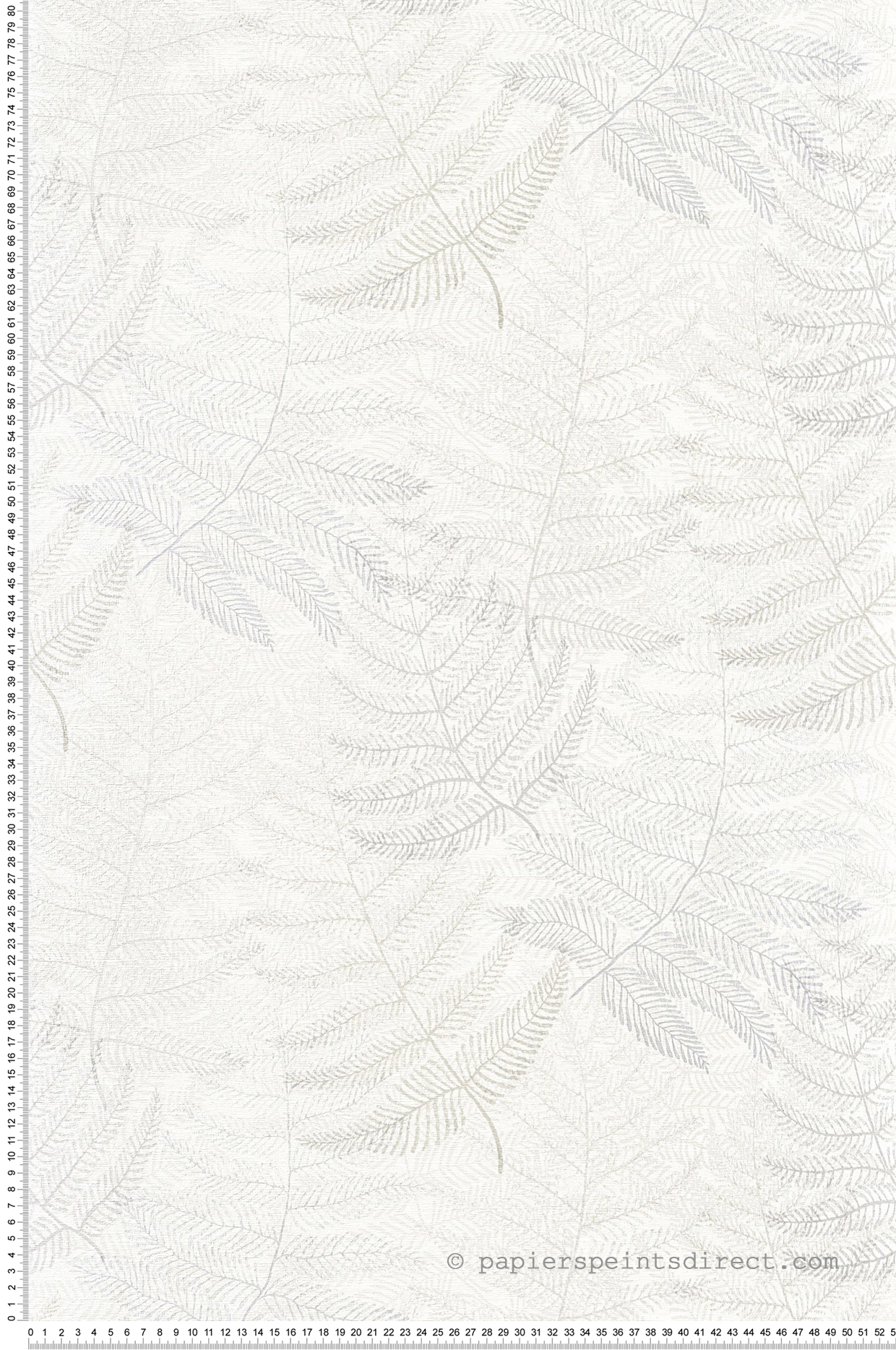 Papier peint Fougère Yosemite blanc coton - California de Casadéco | Réf. CALF88810101