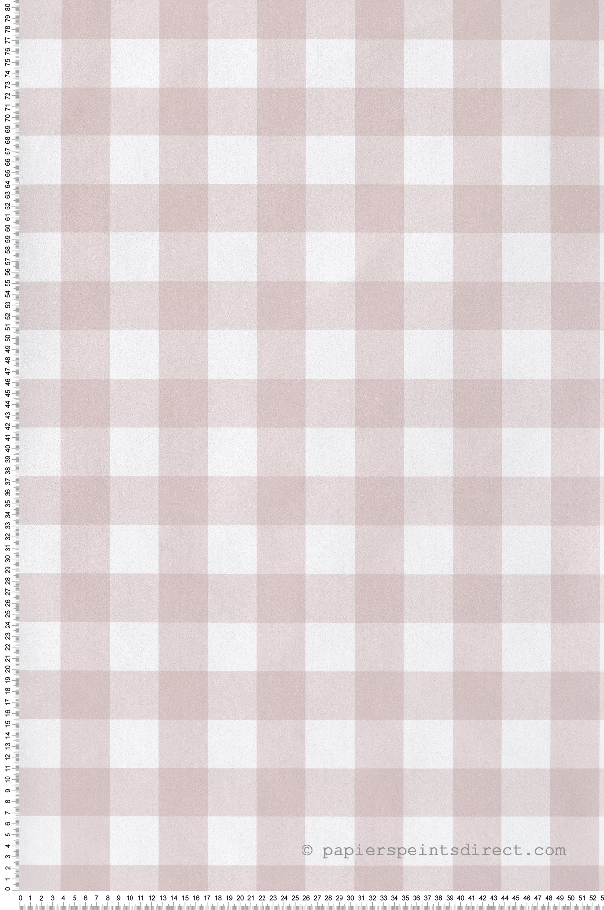 Papier peint Vichy Carreaux rose blanc - My Little Cottage de Montecolino | Réf. MC-M12378