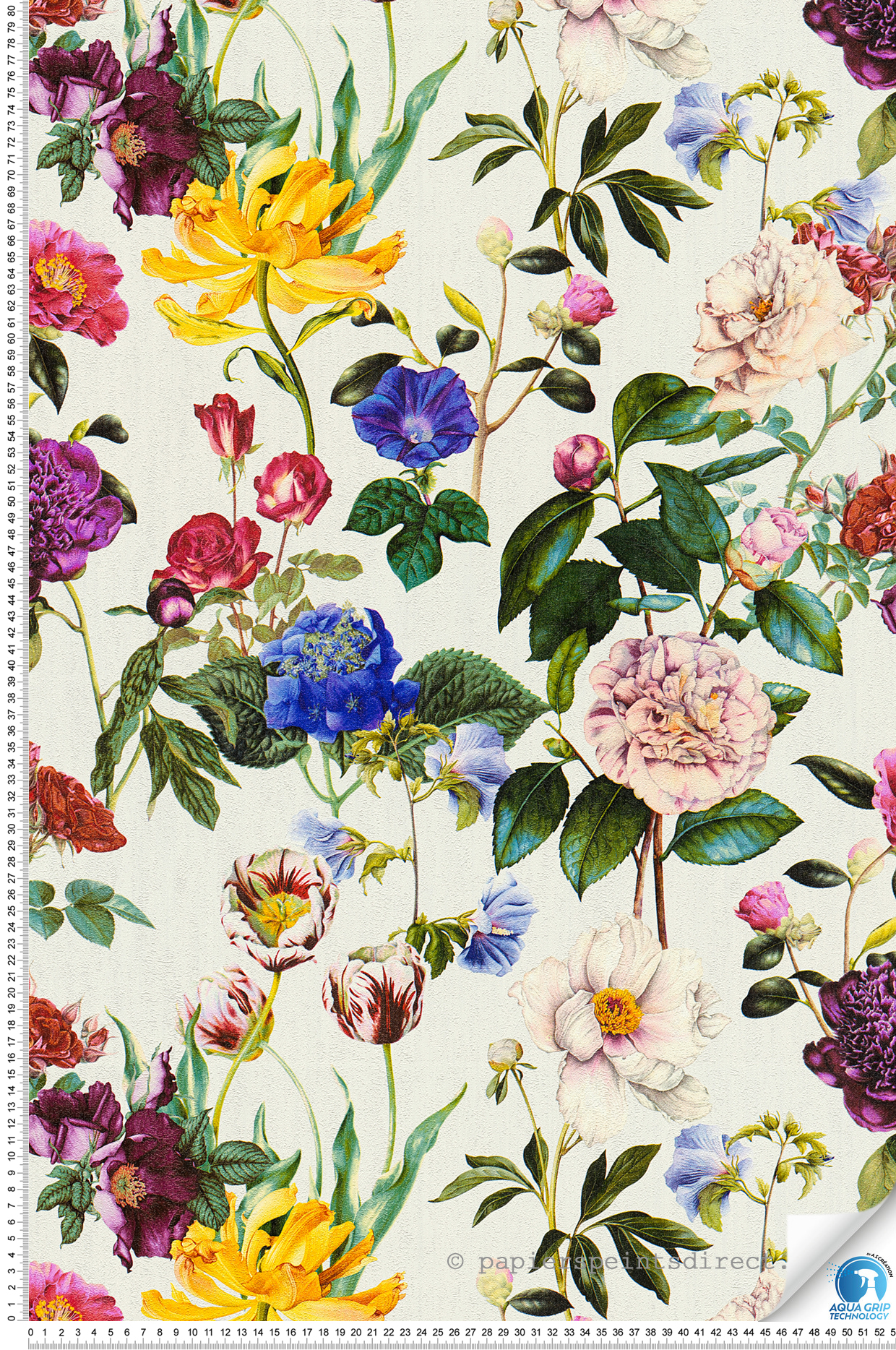 Papier peint préencollé Fleurs Pivoines multicouleurs - Designdrop d'A.S. Création | Réf. AS-784911
