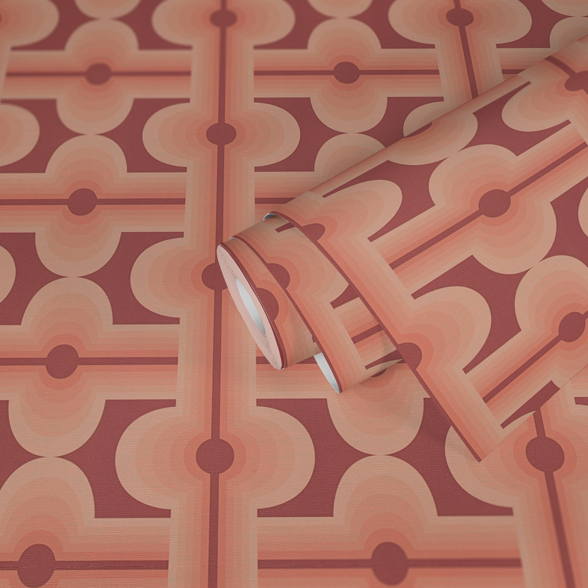 Papier peint Années 70 Graphique rose pourpre - Retro Chic d'A.S. Création | Réf. AS-395332