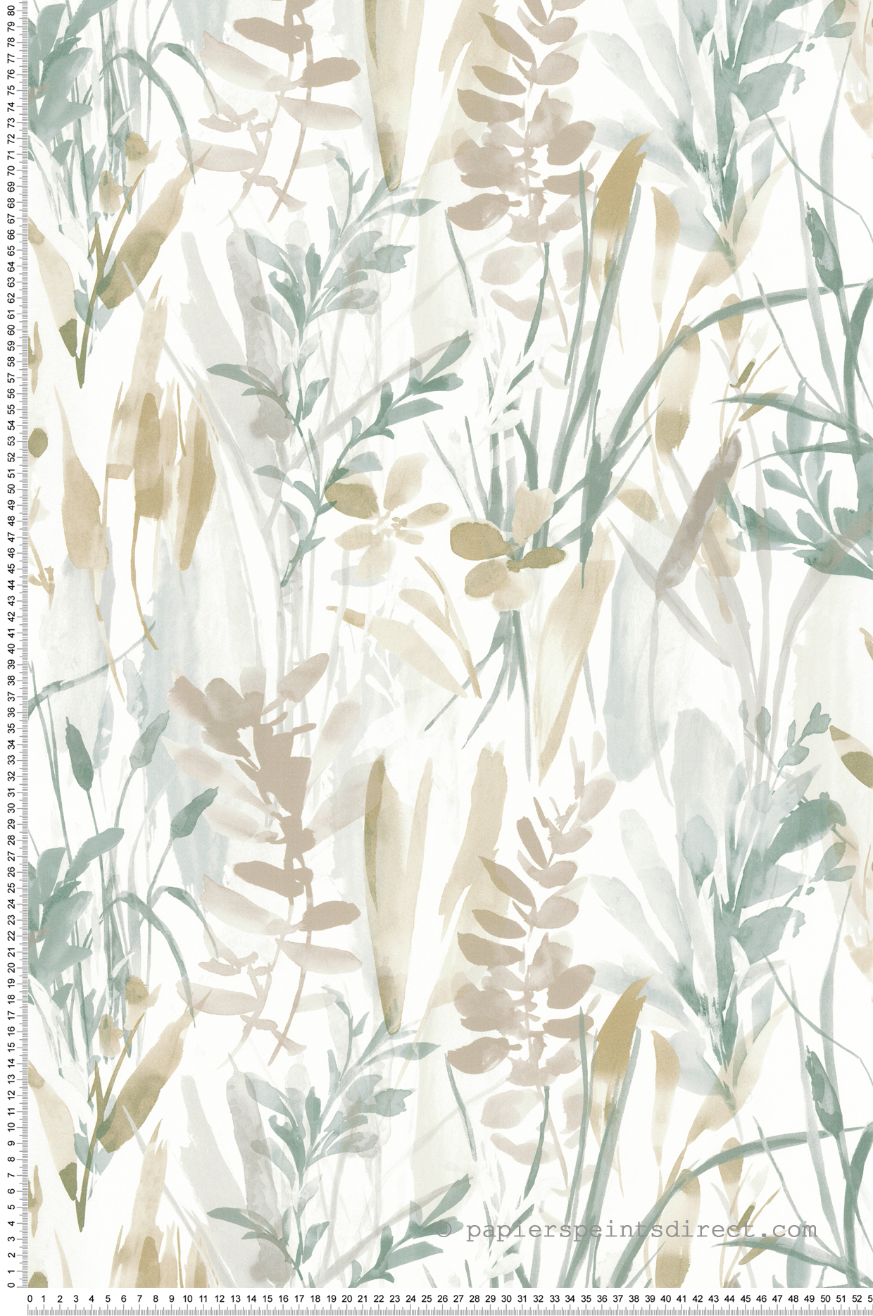Papier peint Herbes Sauvages vert - Poésie de Lutèce | Réf. LTC-51253704