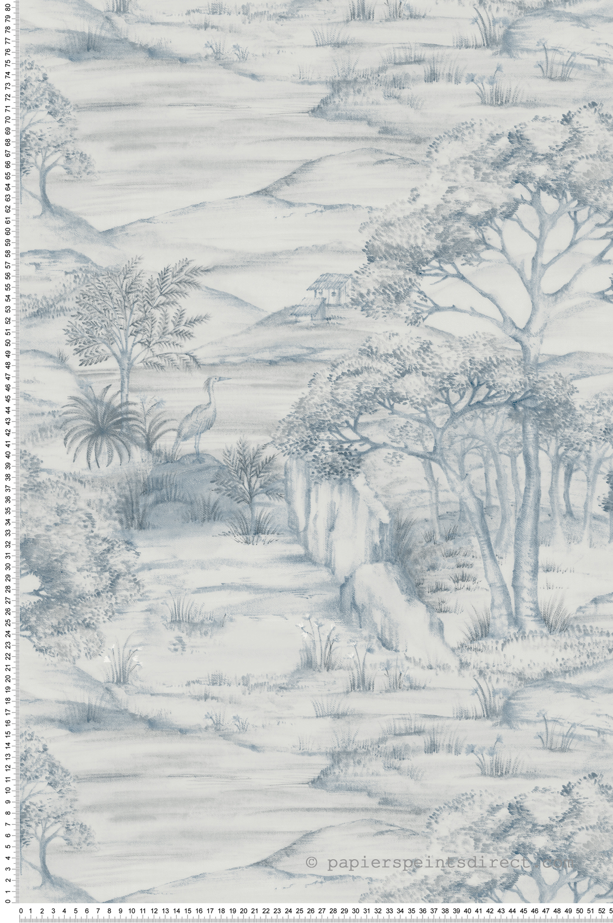 Papier peint Paysage Jungle bleu - Aristide de Lutèce | Réf. LTC-484-2