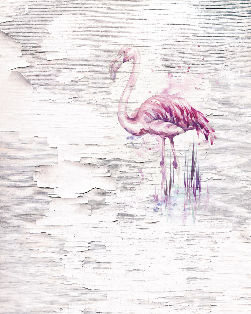 Panoramique Pink Flamingo - Papier peint Komar