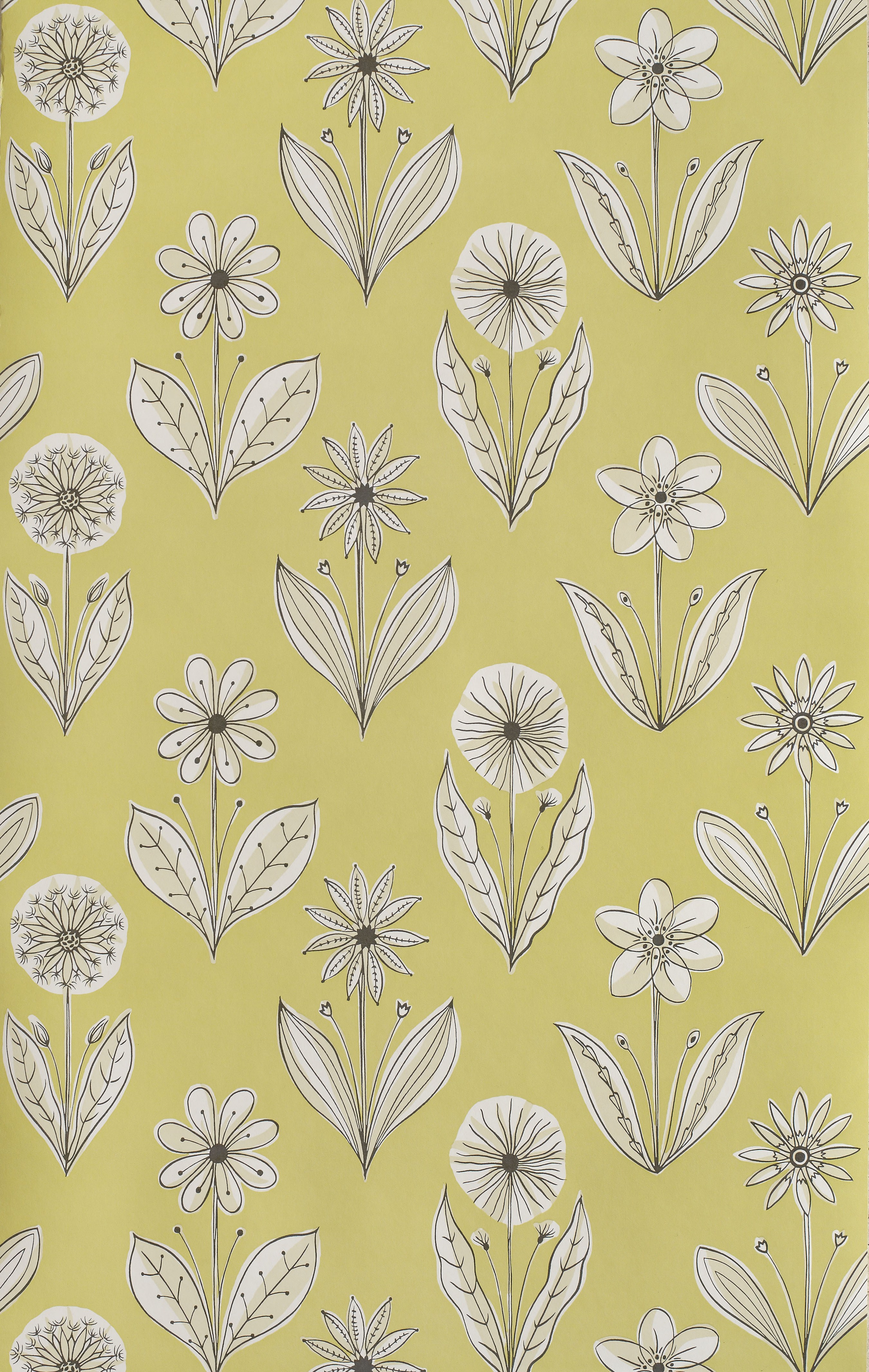 Papier peint 50' s Line Papers par the Little Greene, référence : 272FLACID