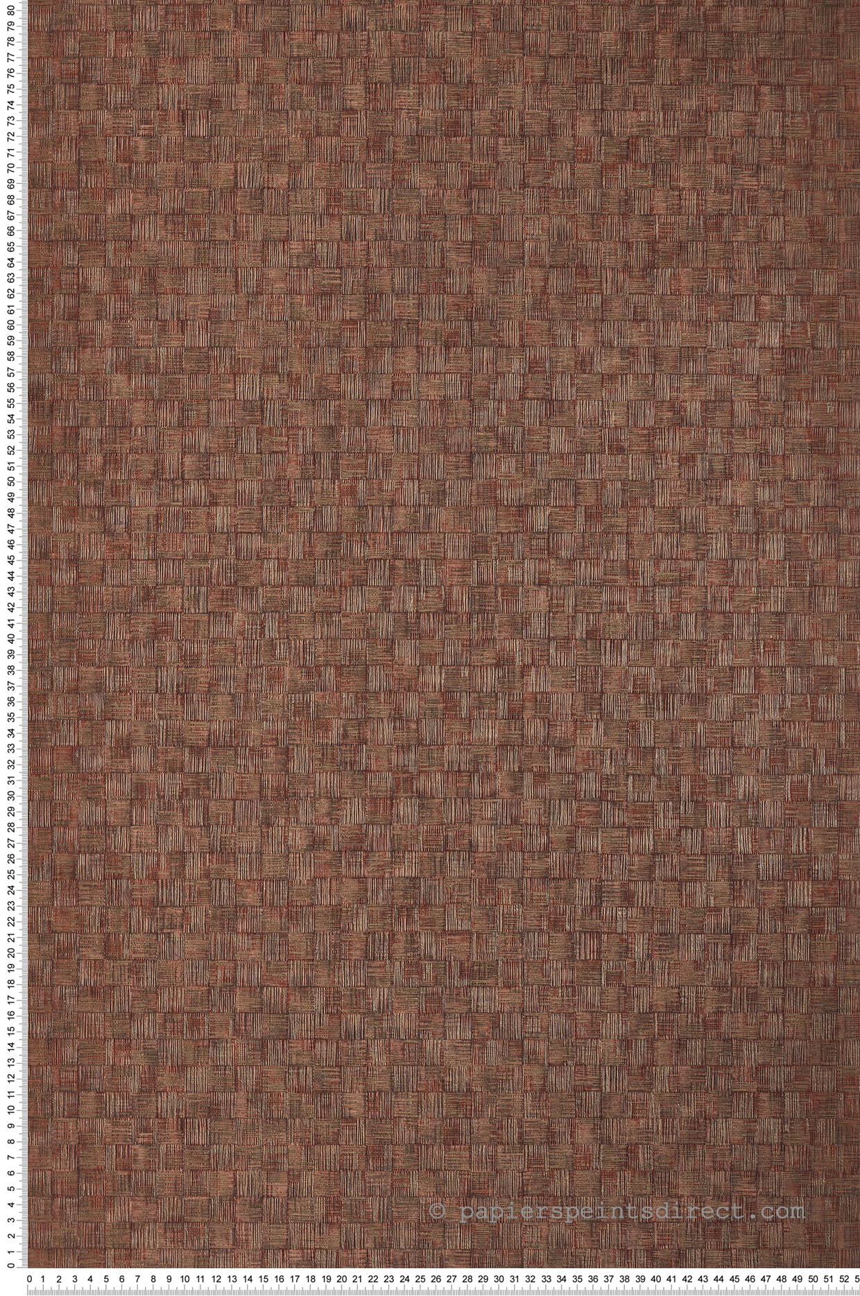 Papier peint Géométrique Damier terracotta et irisé - Gingko de Casadéco | Réf. GINK86253530