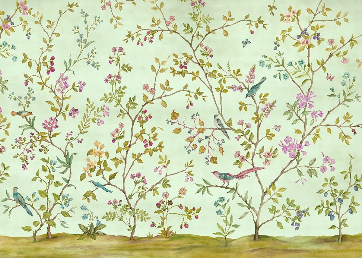 Papier peint panoramique Oiseaux du Paradis - Papier peint Komar Le Jardin