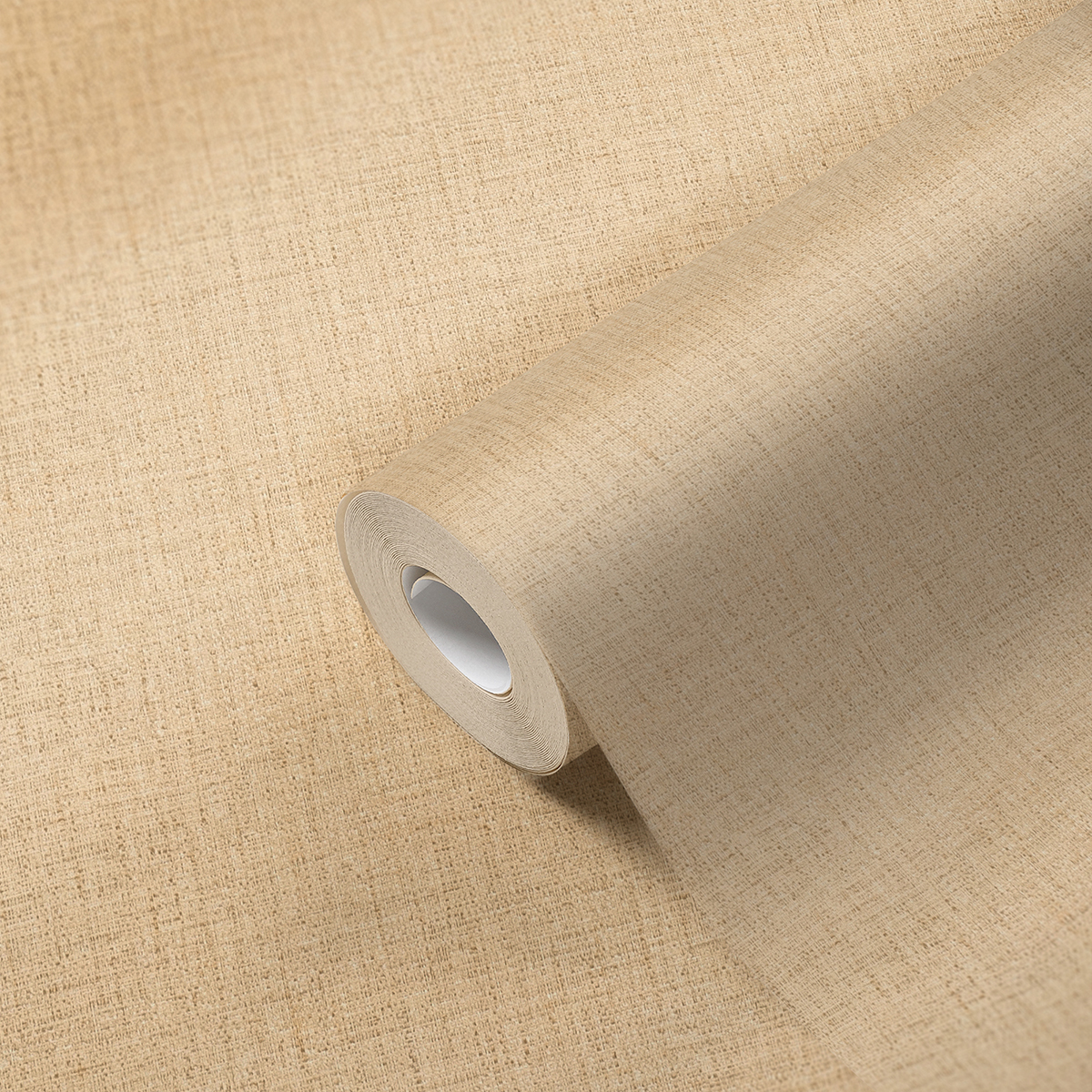 Papier peint Faux Uni Effet Jute beige chaud - Desert Lodge de Livingwalls | Réf. 38528-5