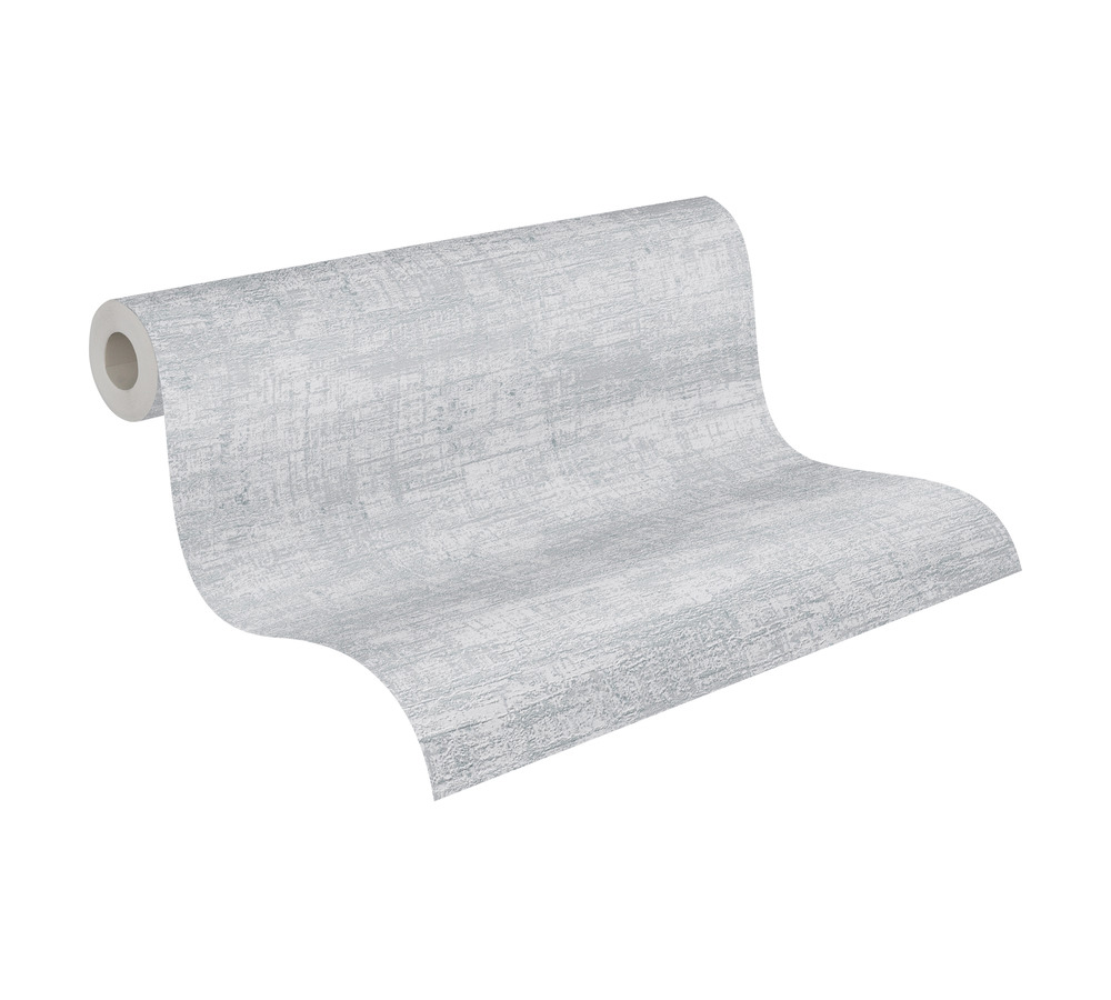 Papier peint Aspect Industriel Texturé gris acier argenté - Stories of Life d'A.S. Création AMB4 | Réf. AS-396572