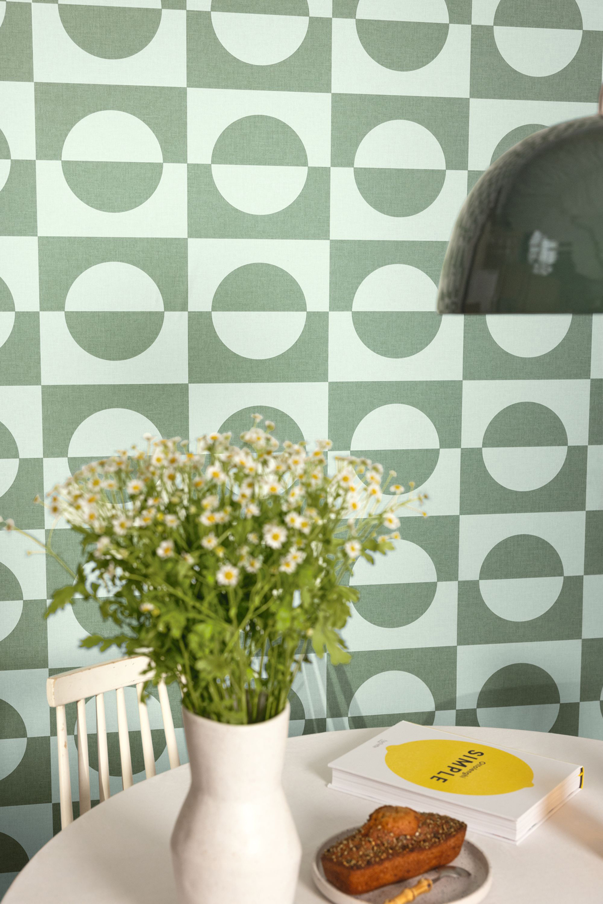 Papier peint Géométrique Vintage Etendu vert - XXL de Casélio AMB2 | Réf. XXL104577007